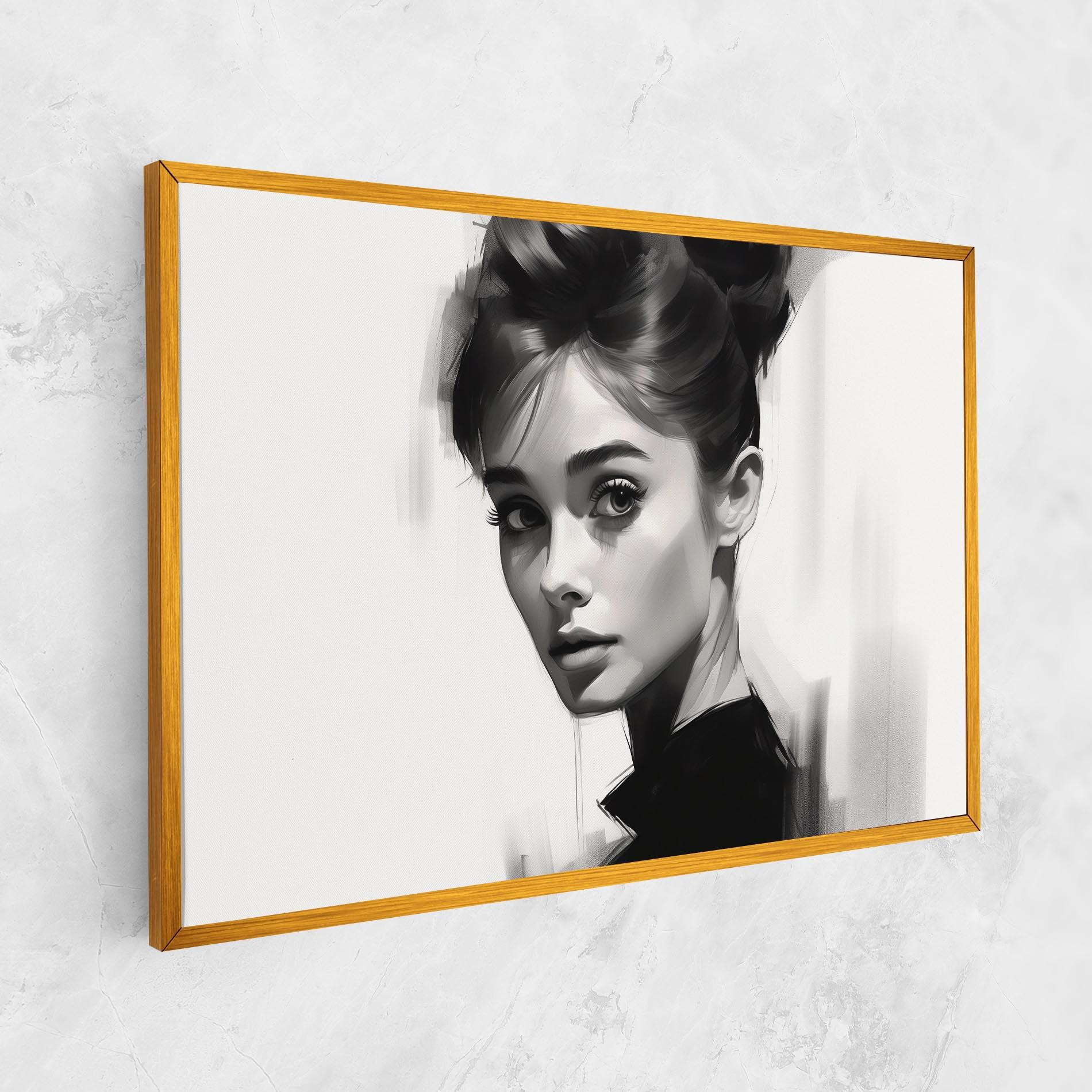 Leinwandbild Hepburn Portrait mockup 1