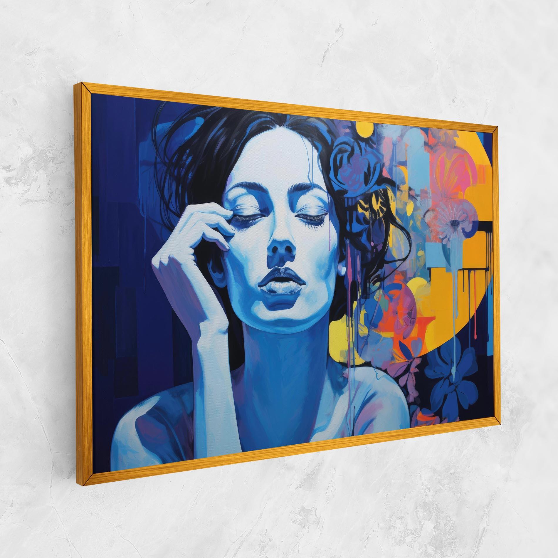 Leinwandbild Photographic Blue Image mockup 1