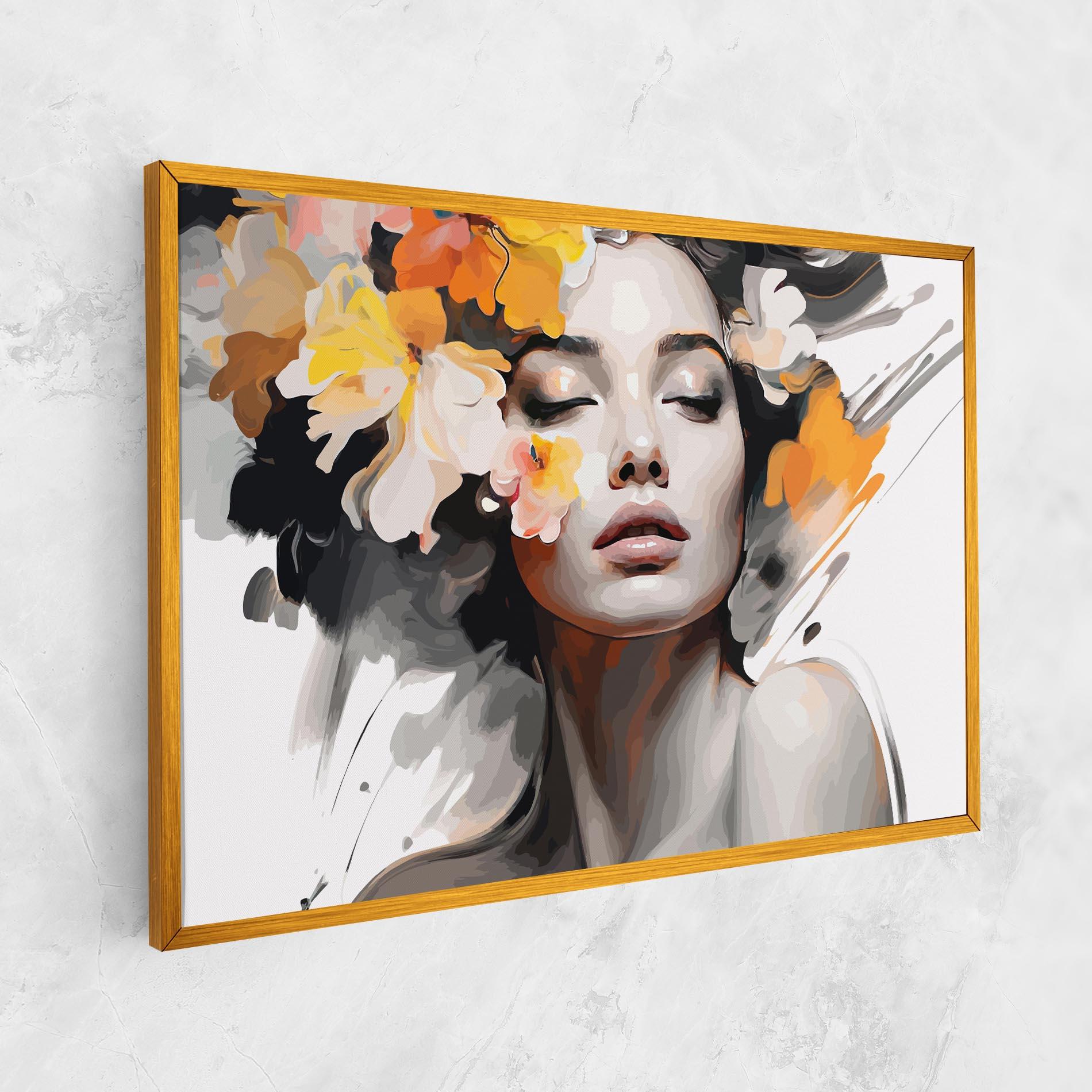 Leinwandbild Yellow Flower Portrait mockup 1