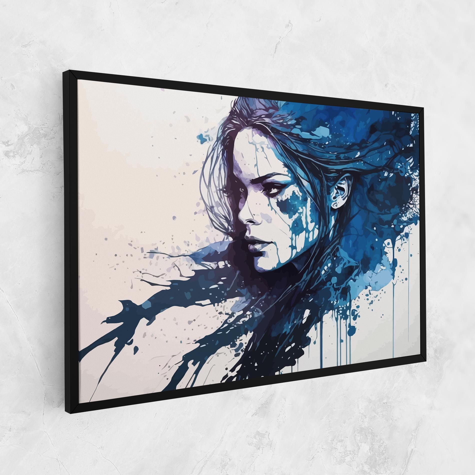 Blue Hair Portrait mockup 1