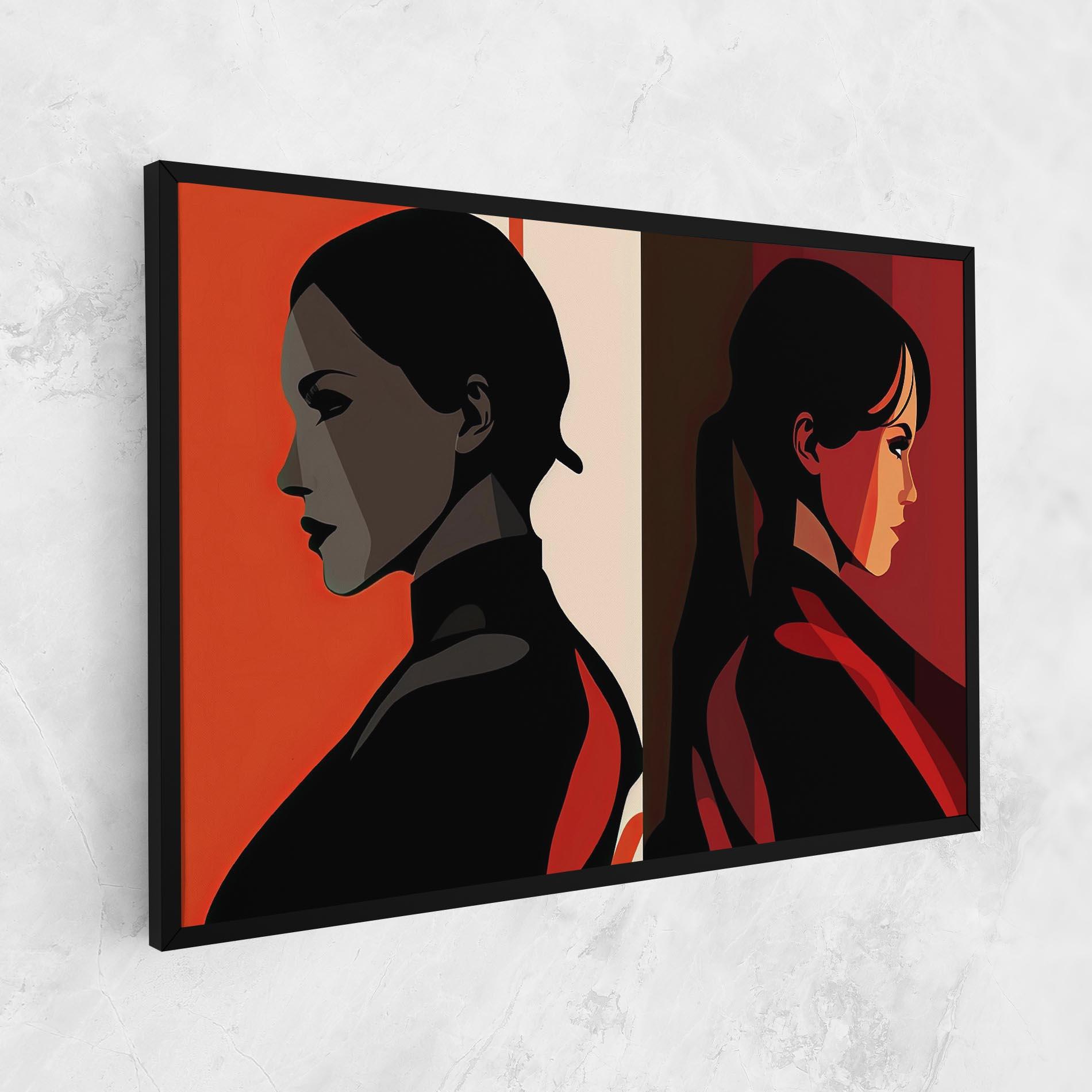 Leinwandbild Graphical Portrait mockup 1