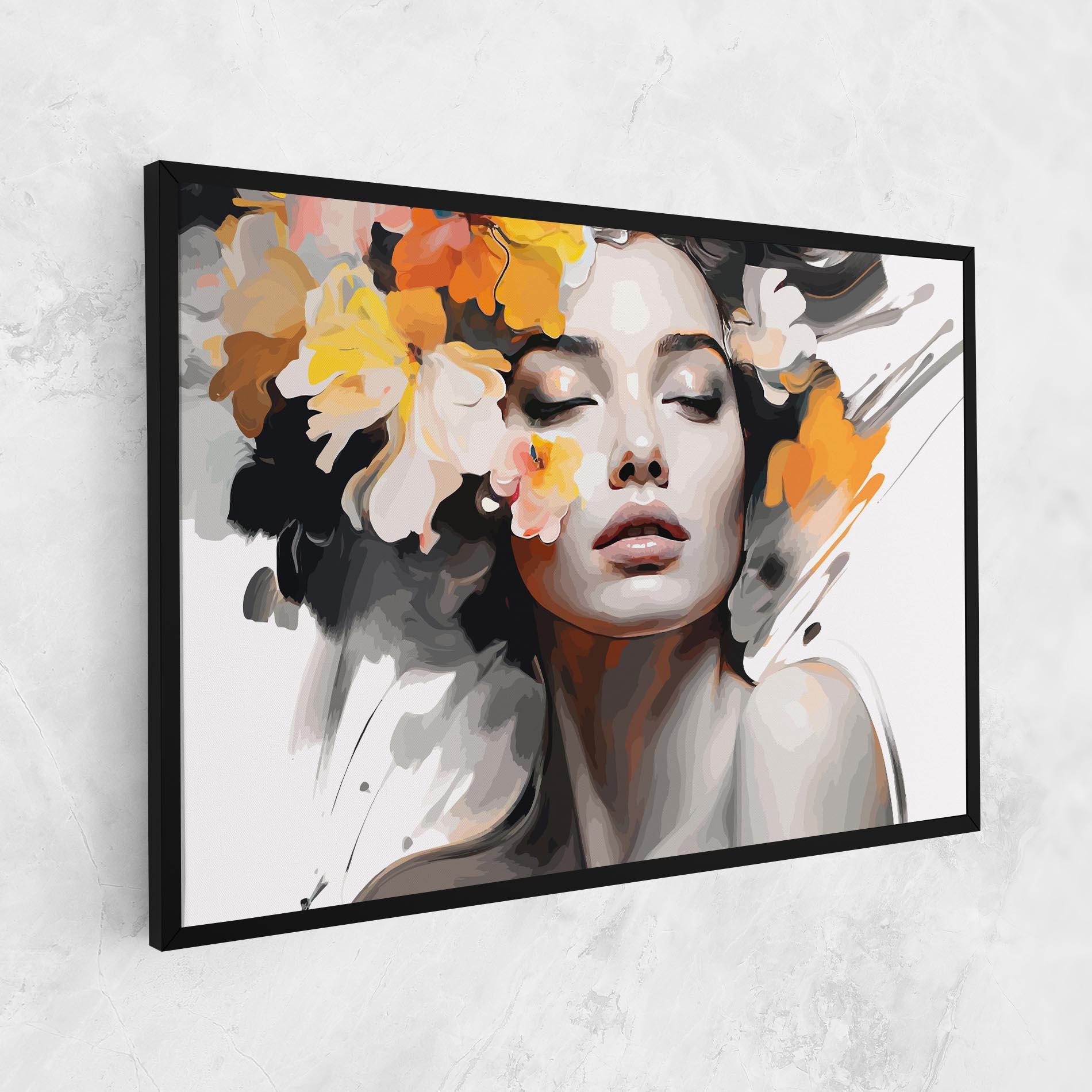 Leinwandbild Yellow Flower Portrait mockup 1