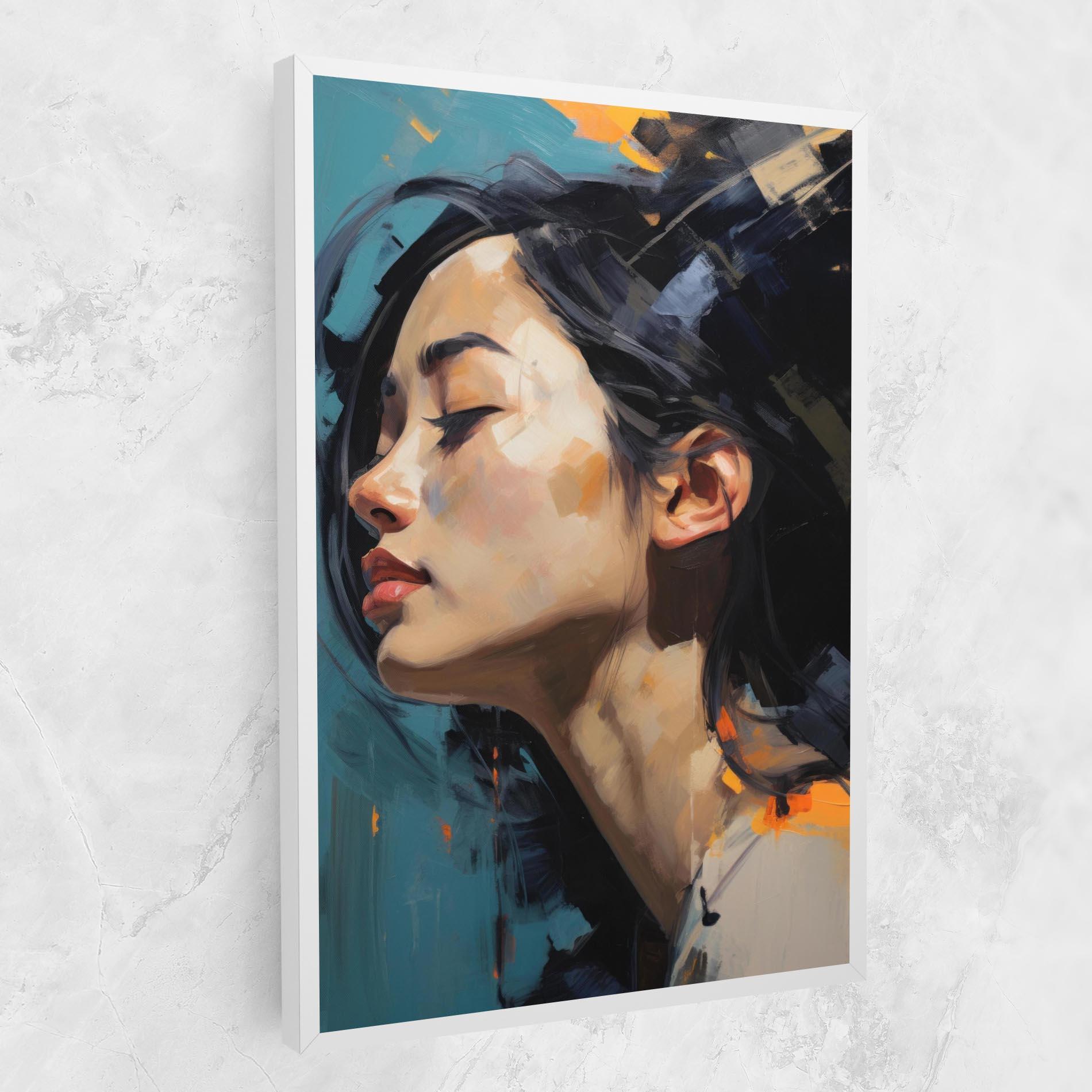 Leinwandbild Acrylic Asian Portrait mockup 1