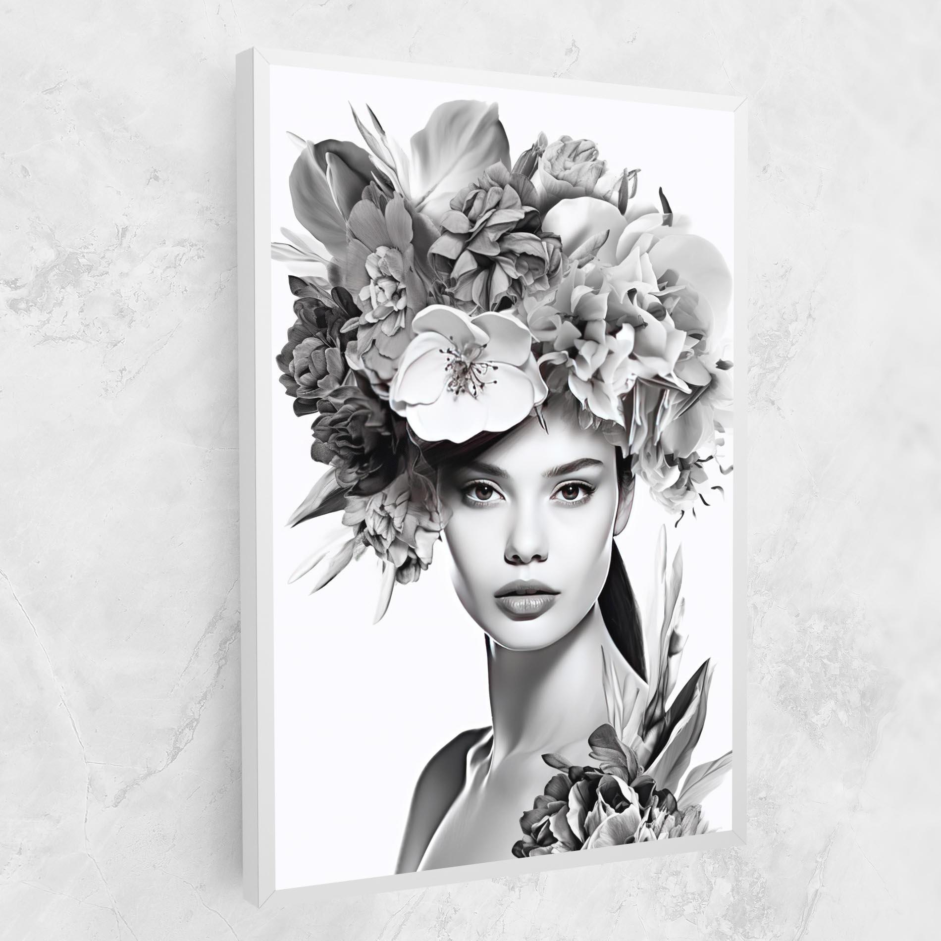 Leinwandbild Flower Crown Woman mockup 1