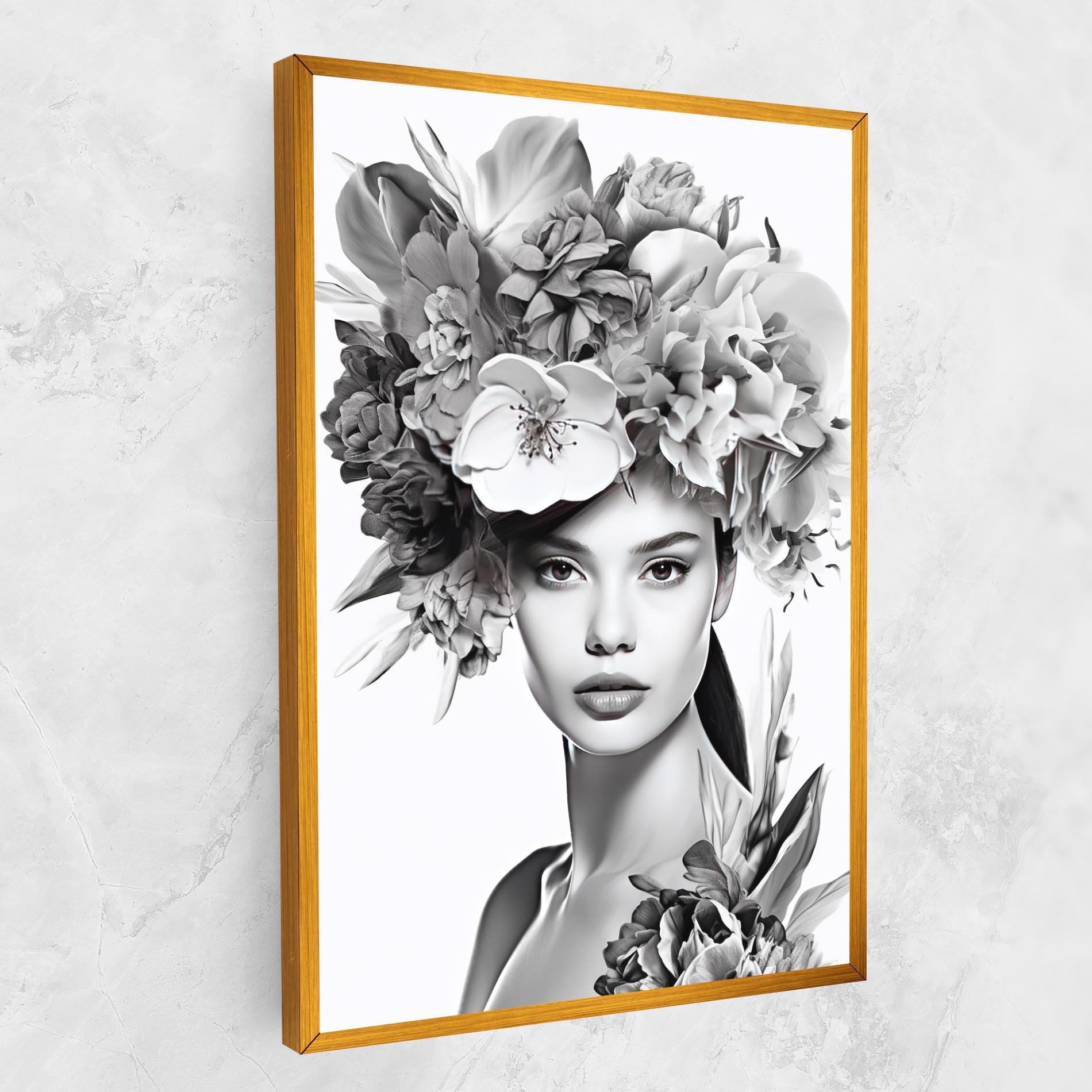Leinwandbild Flower Crown Woman mockup 1