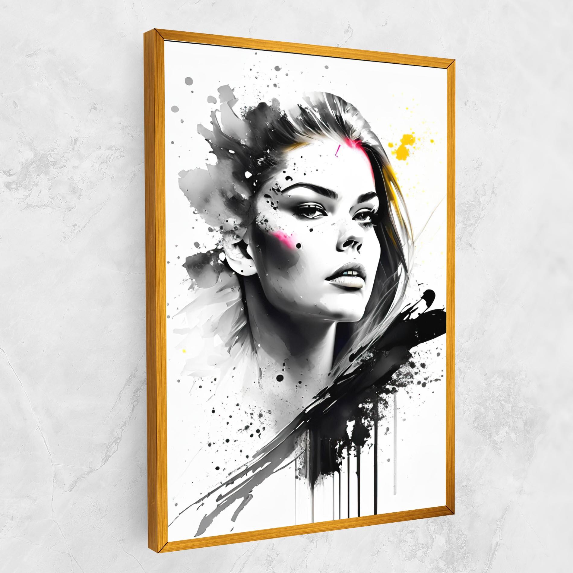 Leinwandbild Ink Splash Portrait mockup 1