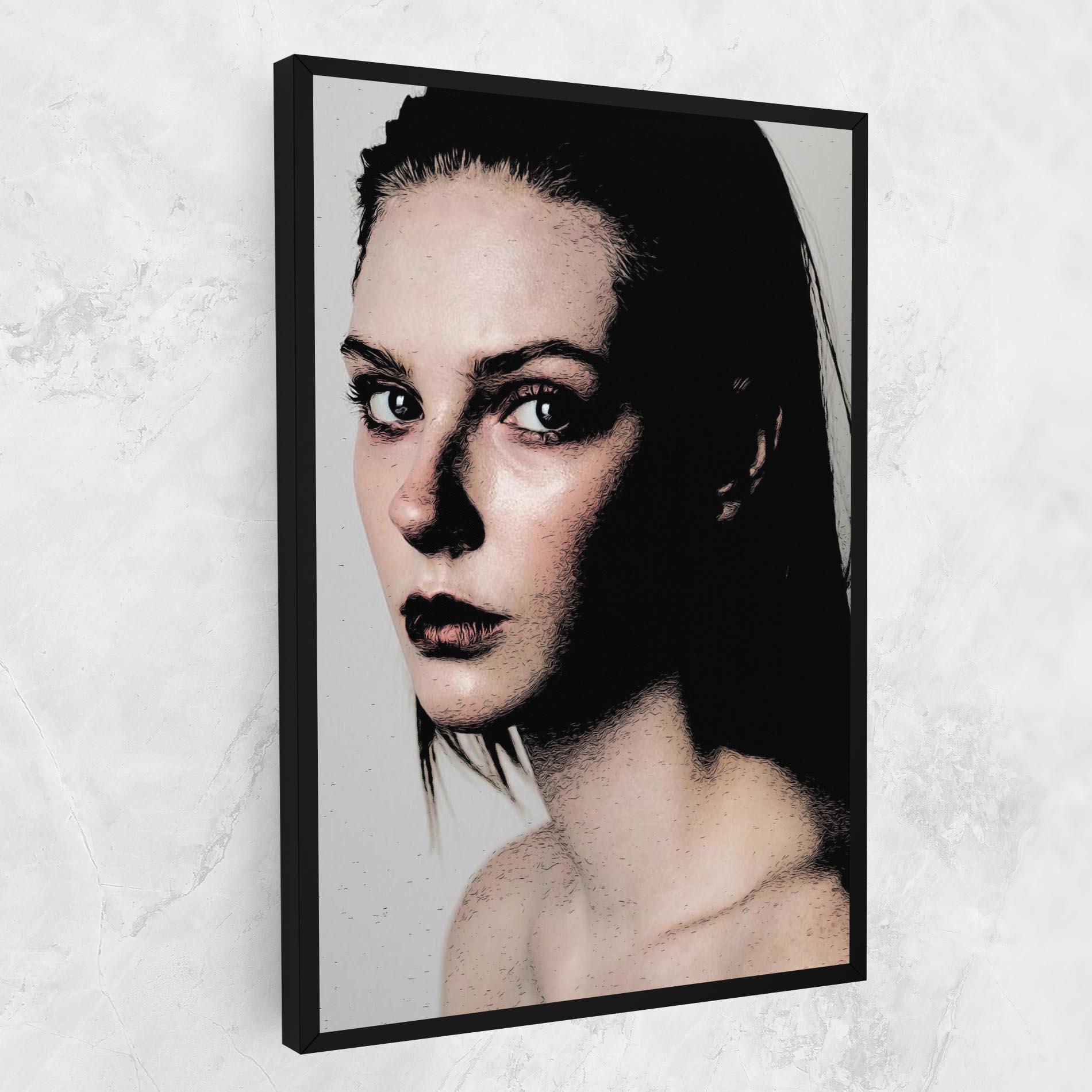 Leinwandbild Big Eyes Portrait mockup 1