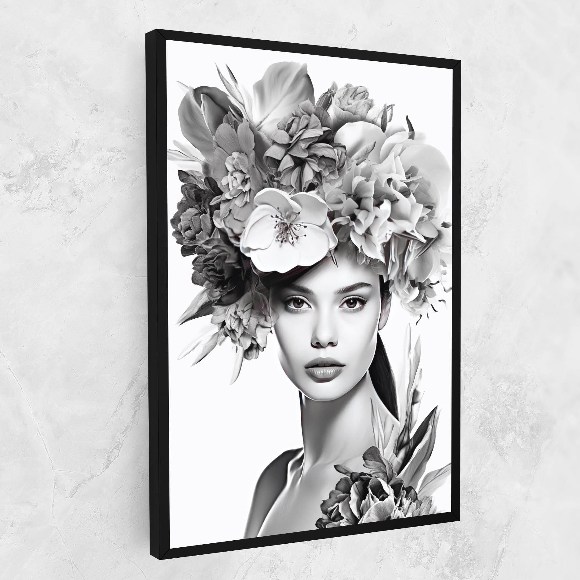 Leinwandbild Flower Crown Woman mockup 1
