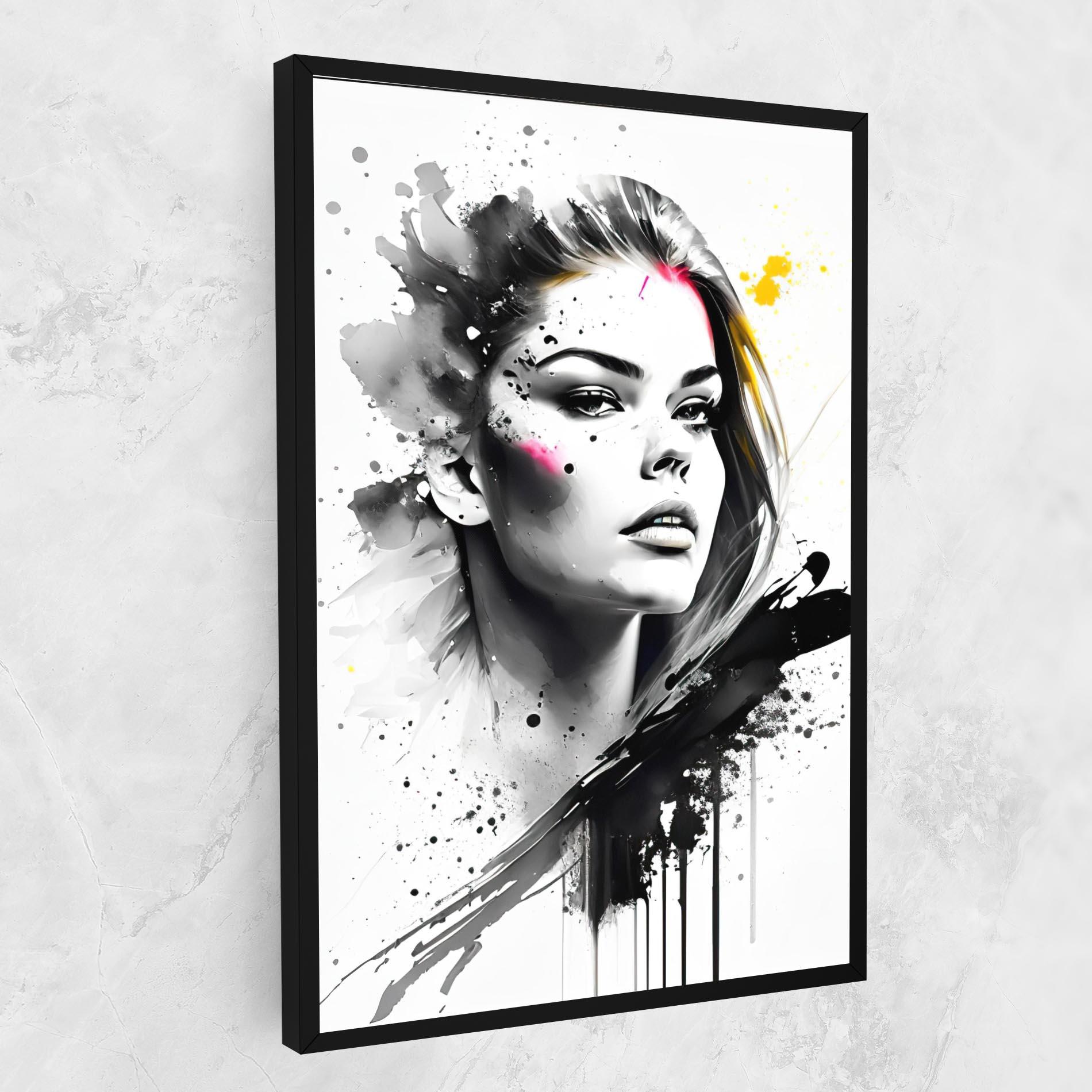 Leinwandbild Ink Splash Portrait mockup 1