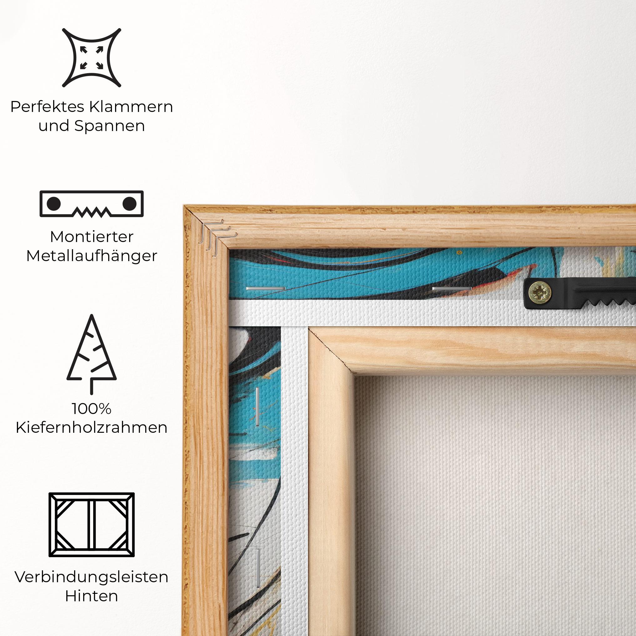 Leinwandbild Abstract Drawing Portret mockup 5