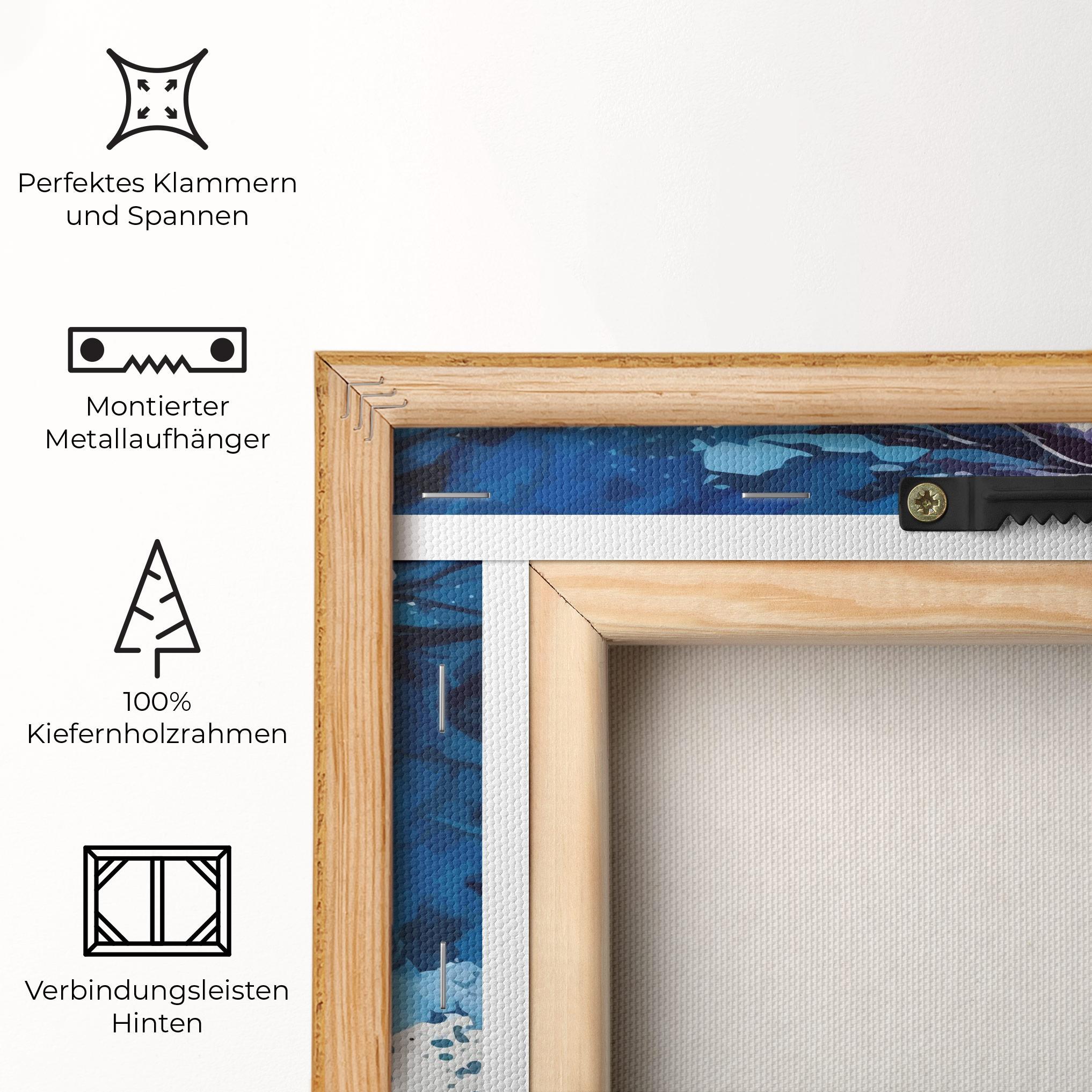 Leinwandbild Blue Hair Portrait mockup 5