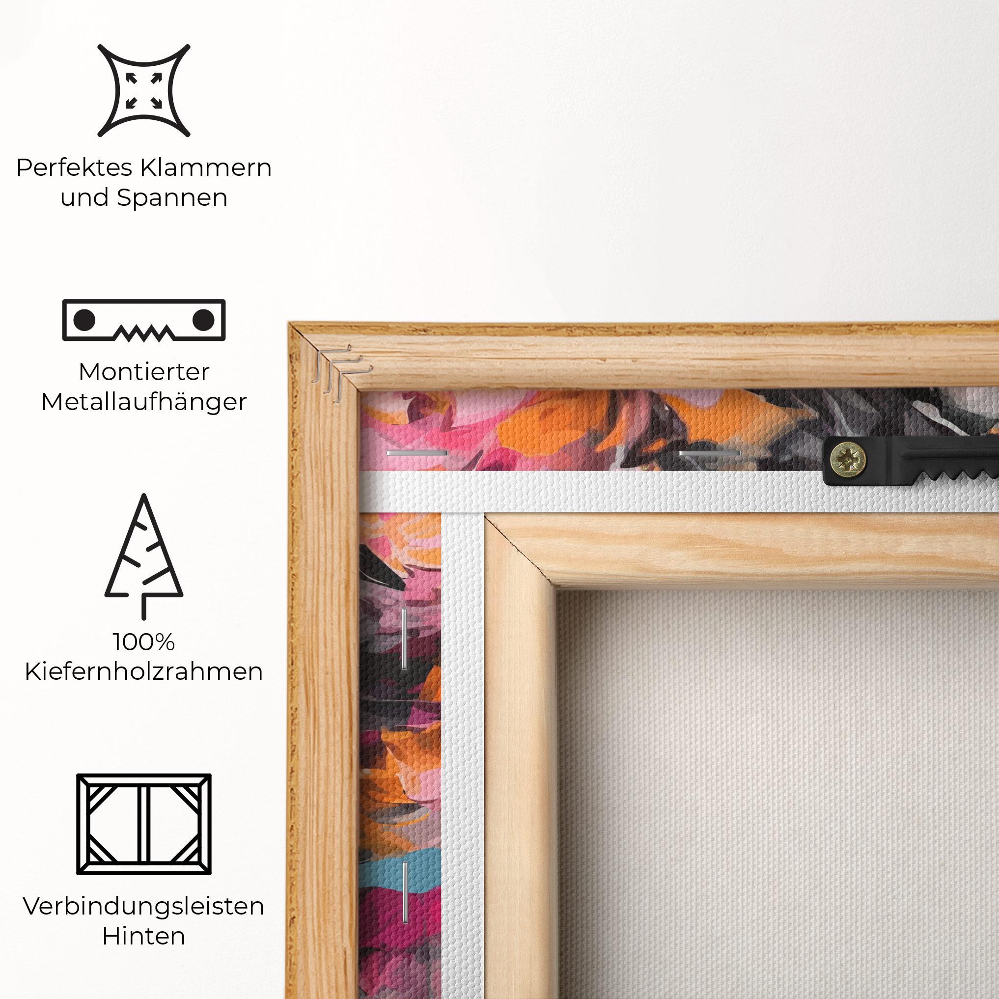 Leinwandbild Colorful Flower Portrait mockup 5