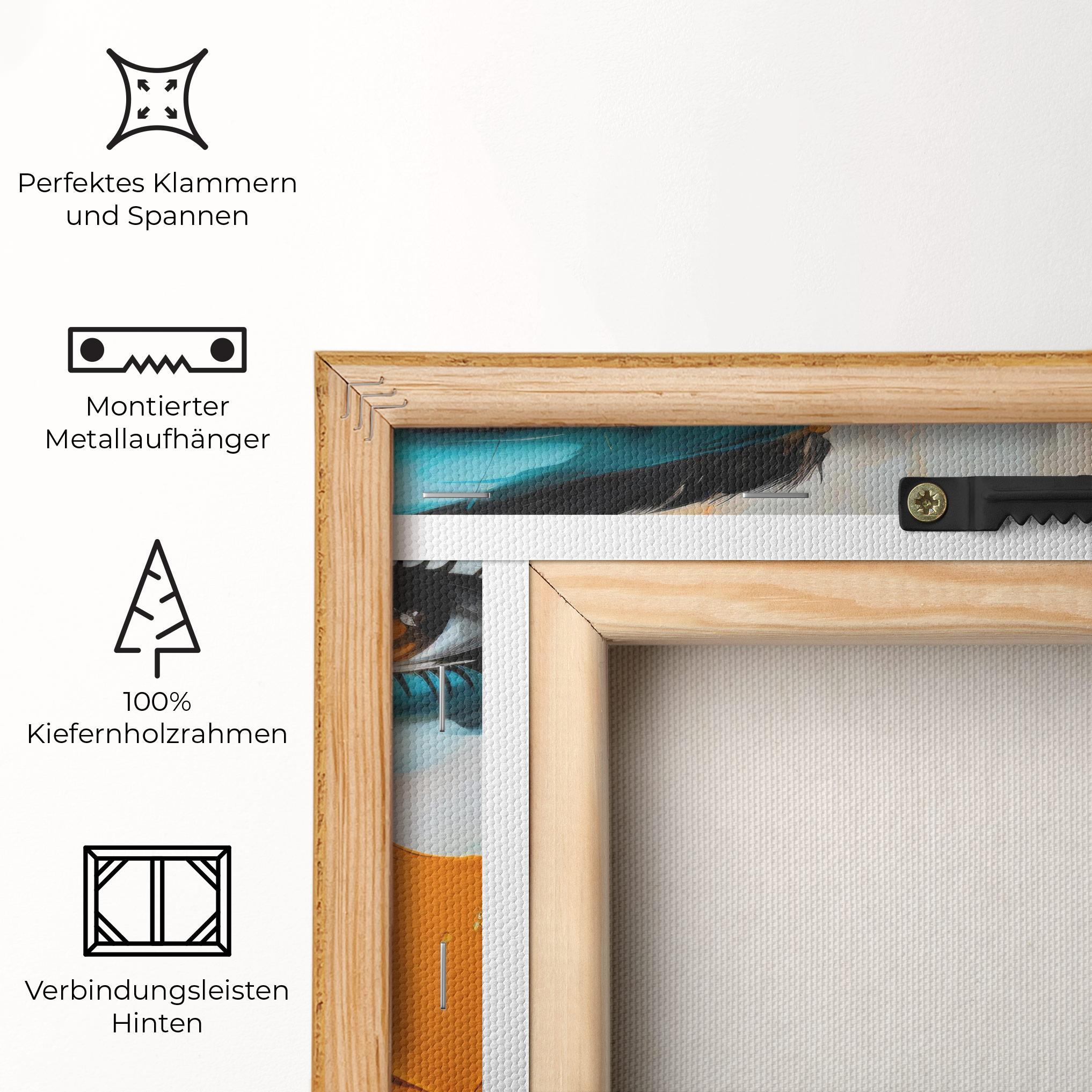 Leinwandbild Orange Paint Portrait mockup 5