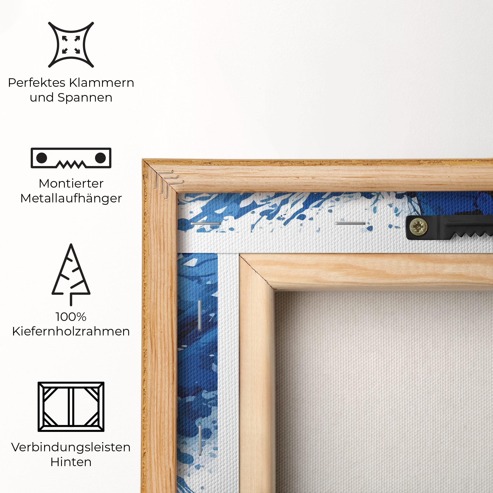 Leinwandbild Portrait Blue Woman mockup 5