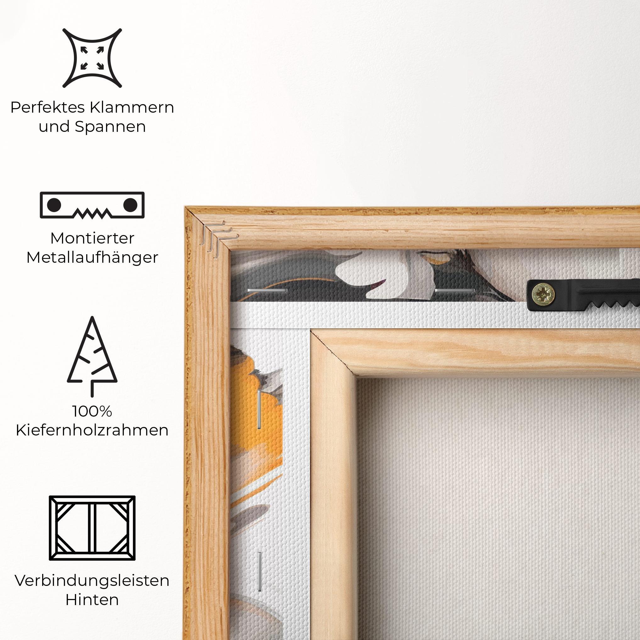 Leinwandbild Yellow Flower Portrait mockup 5