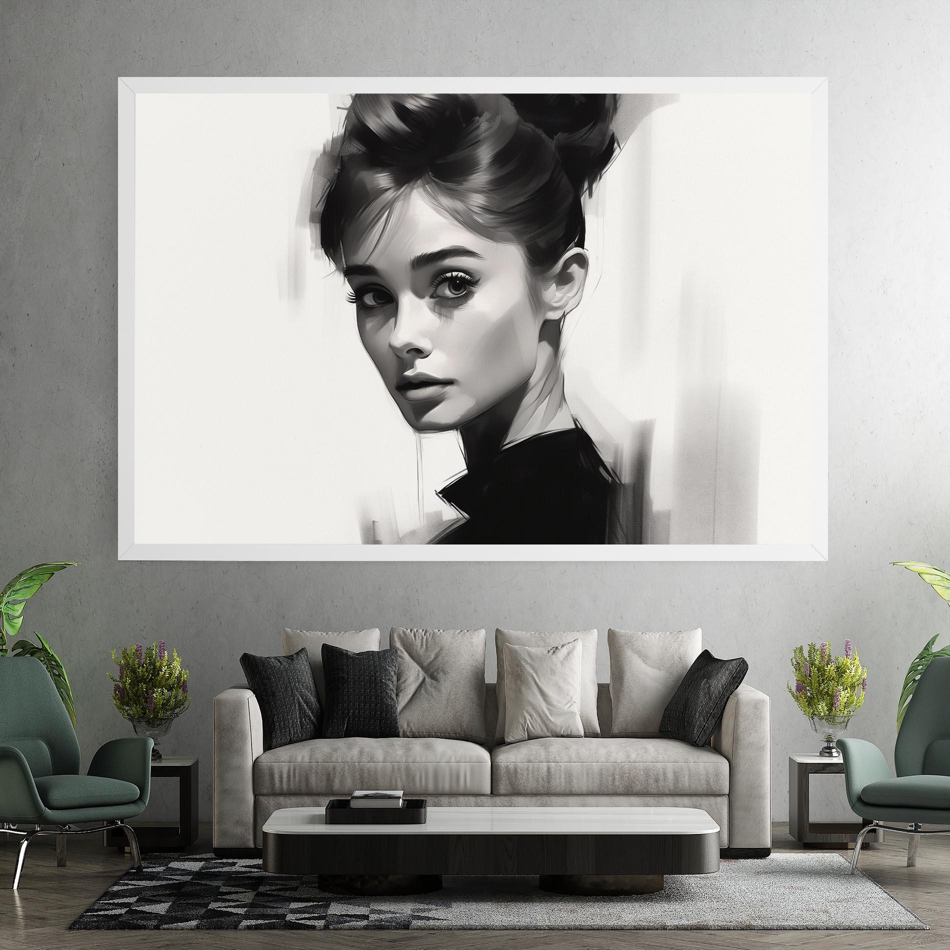 Leinwandbild Hepburn Portrait mockup 7