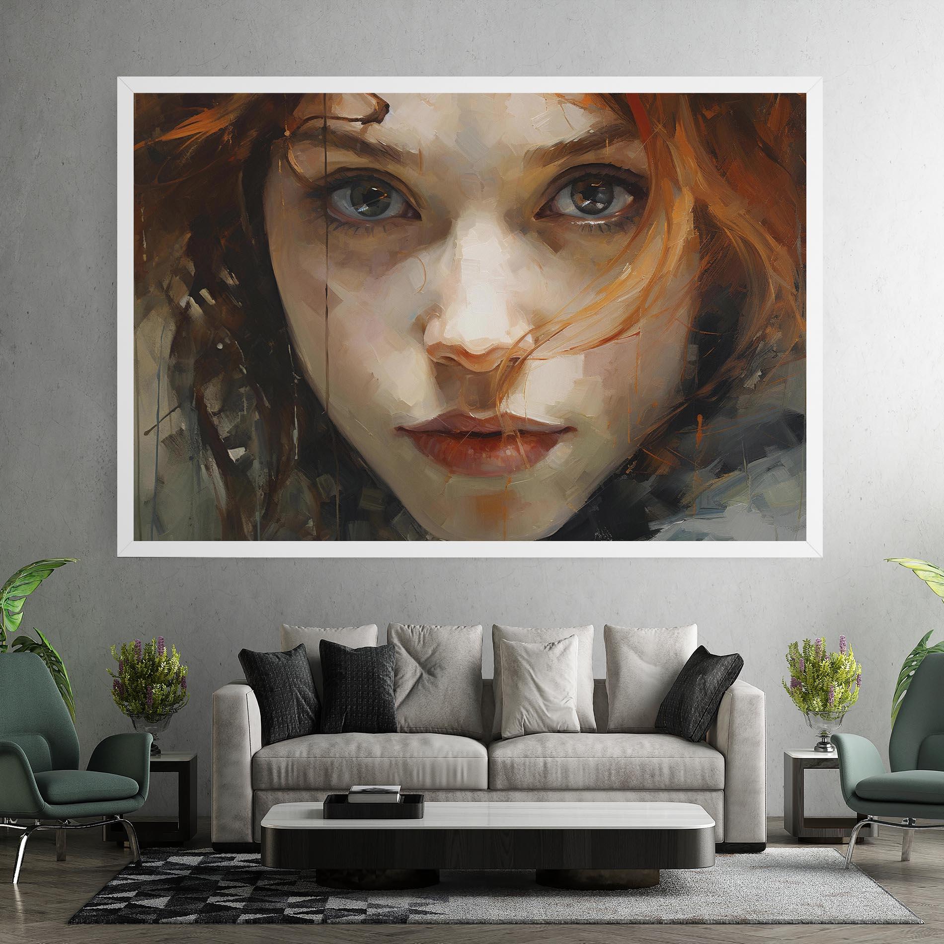 Leinwandbild Portrait Oil Painting mockup 7