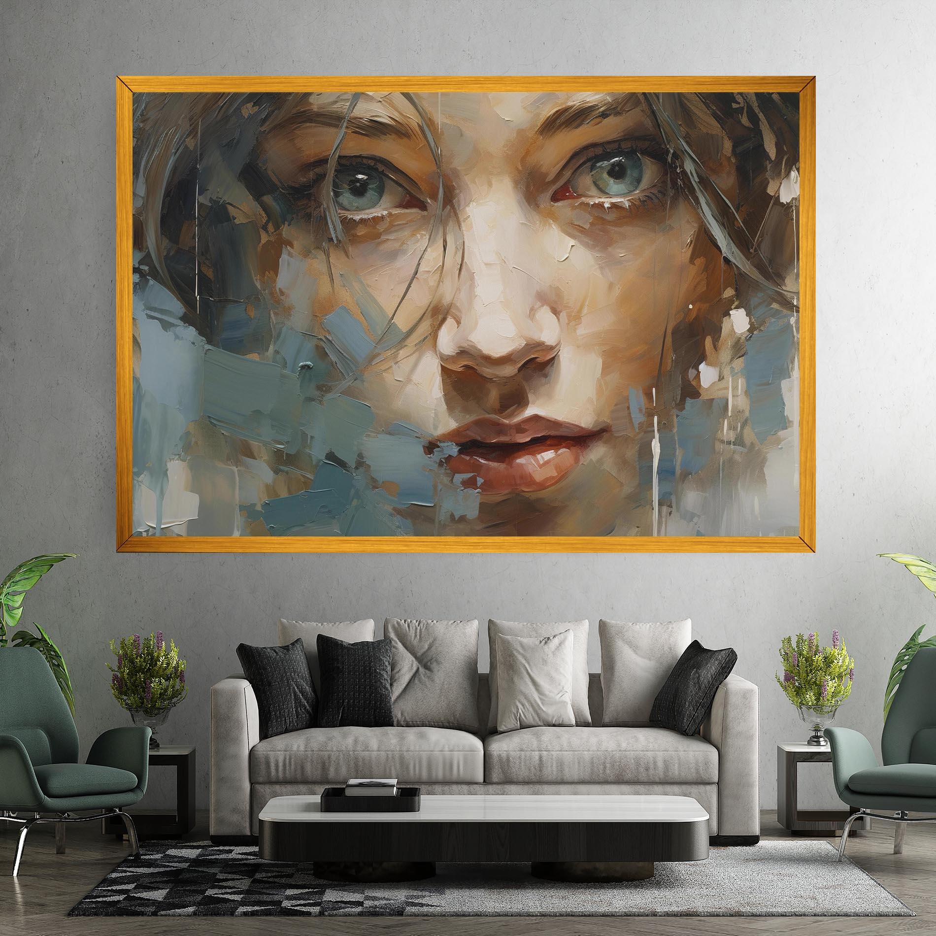 Leinwandbild Expressive Portrait mockup 7