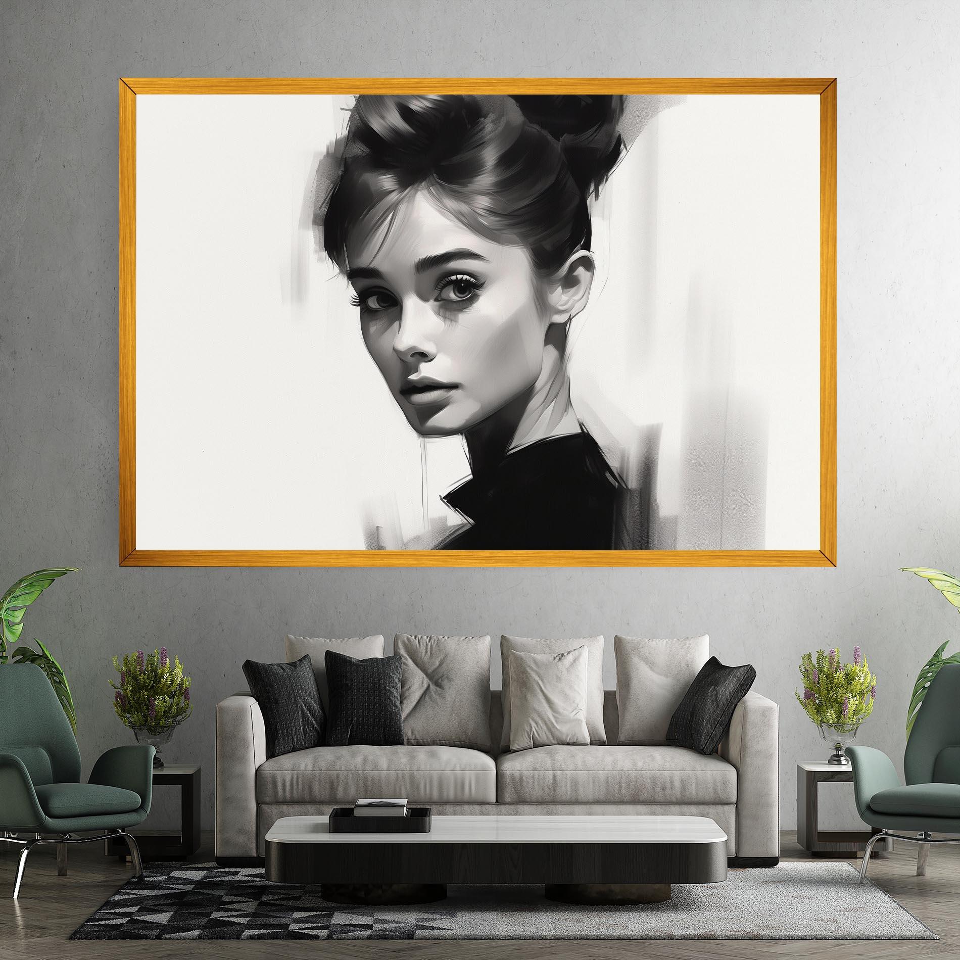 Leinwandbild Hepburn Portrait mockup 7