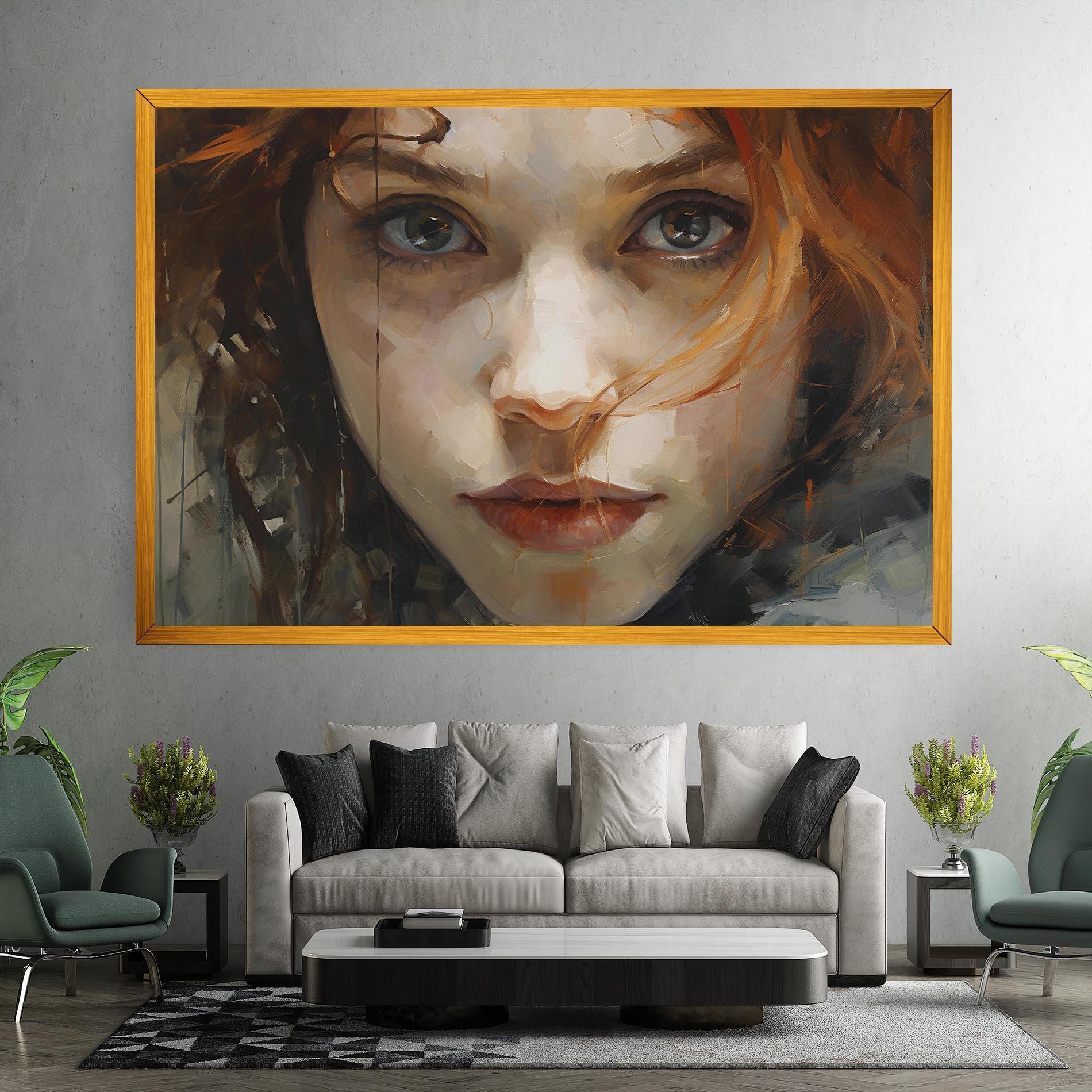 Leinwandbild Portrait Oil Painting mockup 7