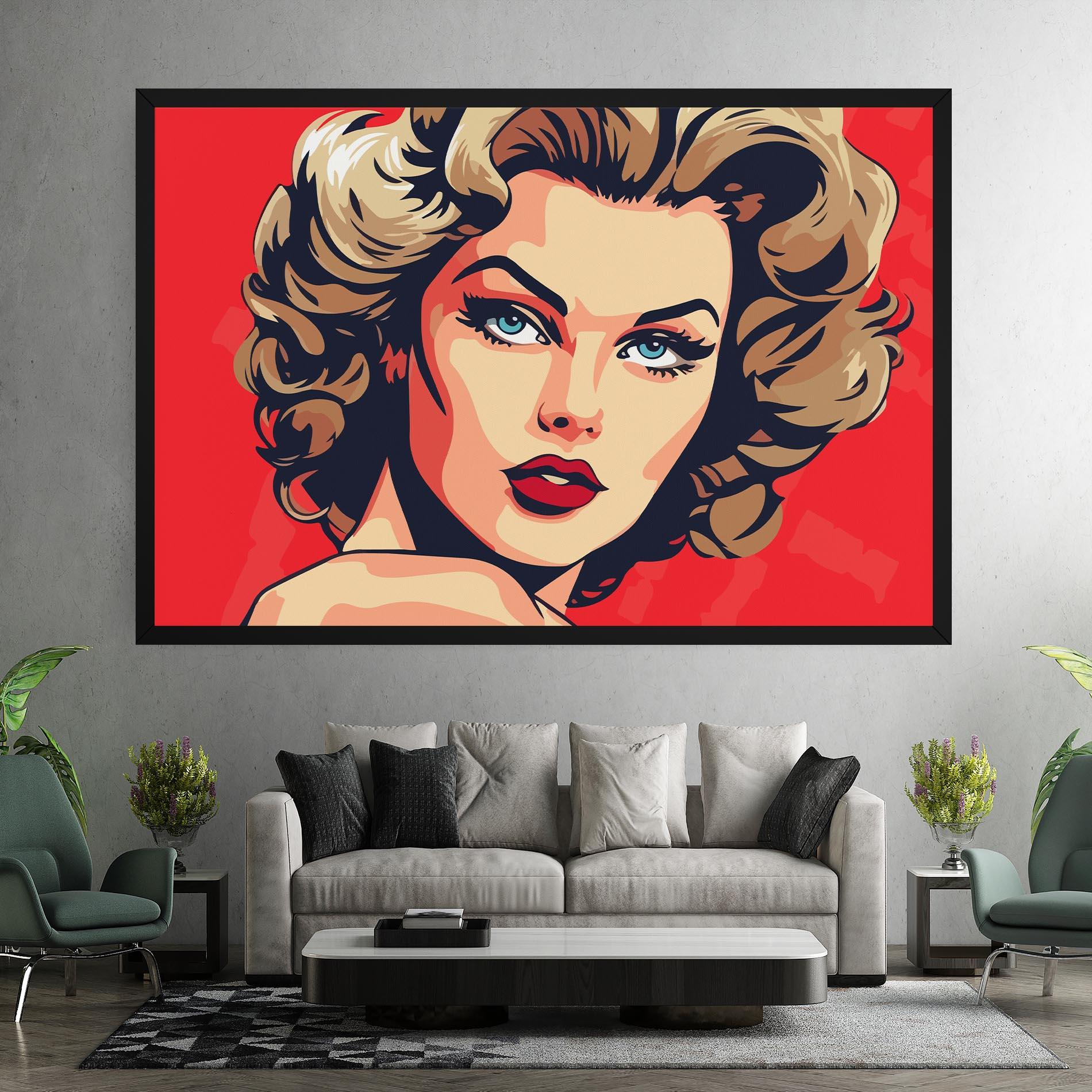 Leinwandbild Blue Eyes Portrait mockup 7