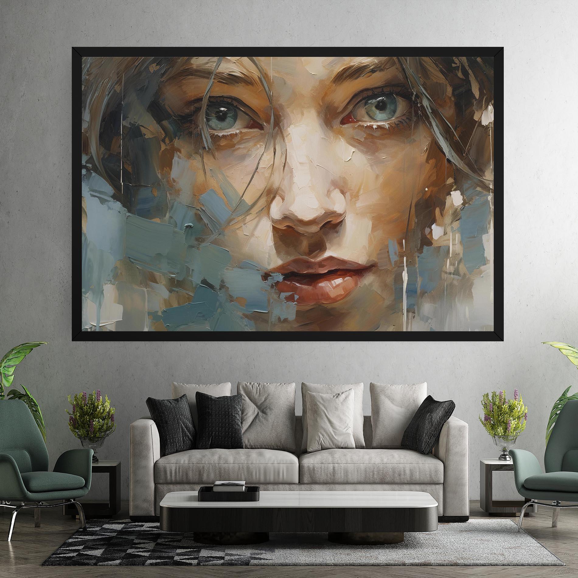 Leinwandbild Expressive Portrait mockup 7