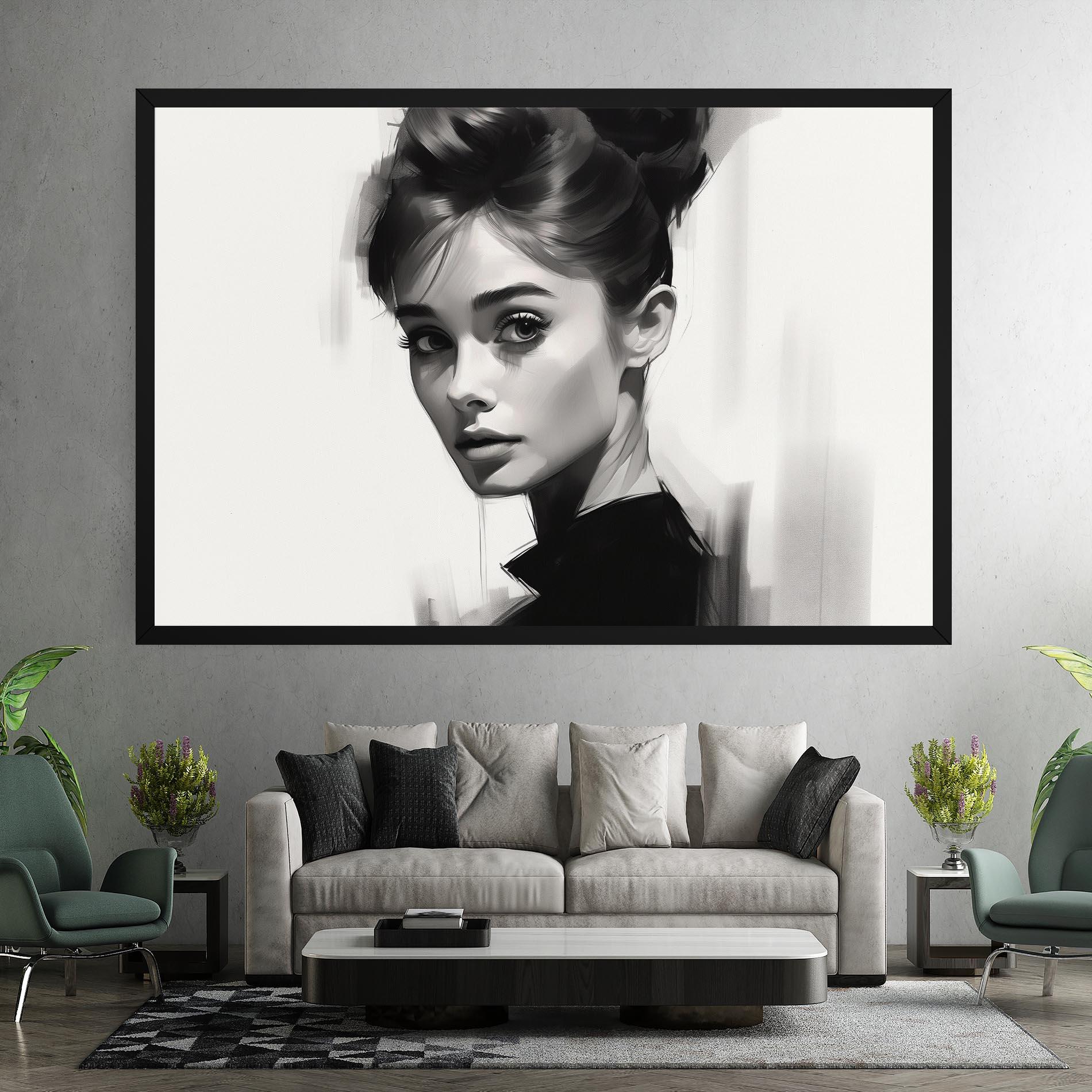 Leinwandbild Hepburn Portrait mockup 7
