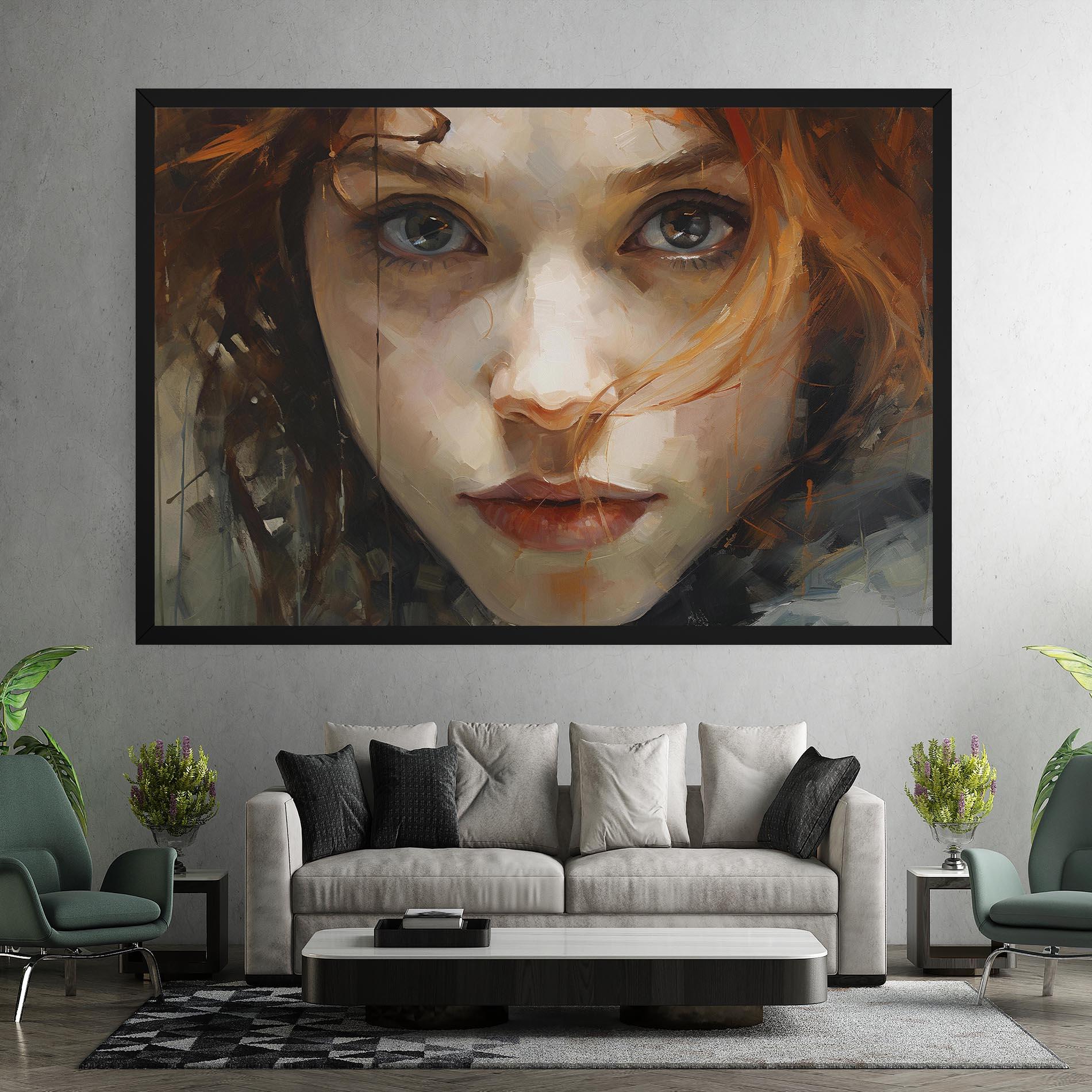 Leinwandbild Portrait Oil Painting mockup 7