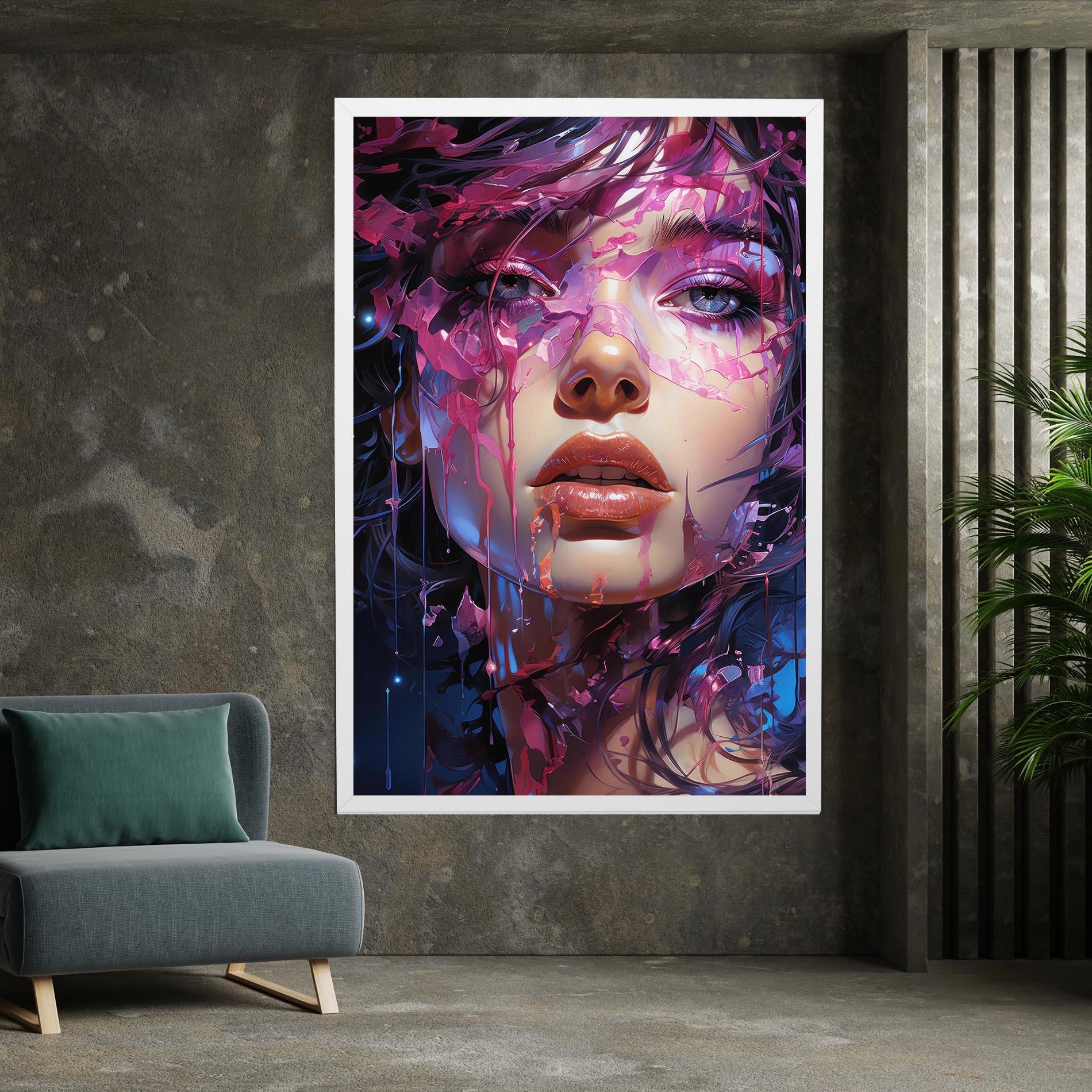 Leinwandbild Cute Purple Girl mockup 7