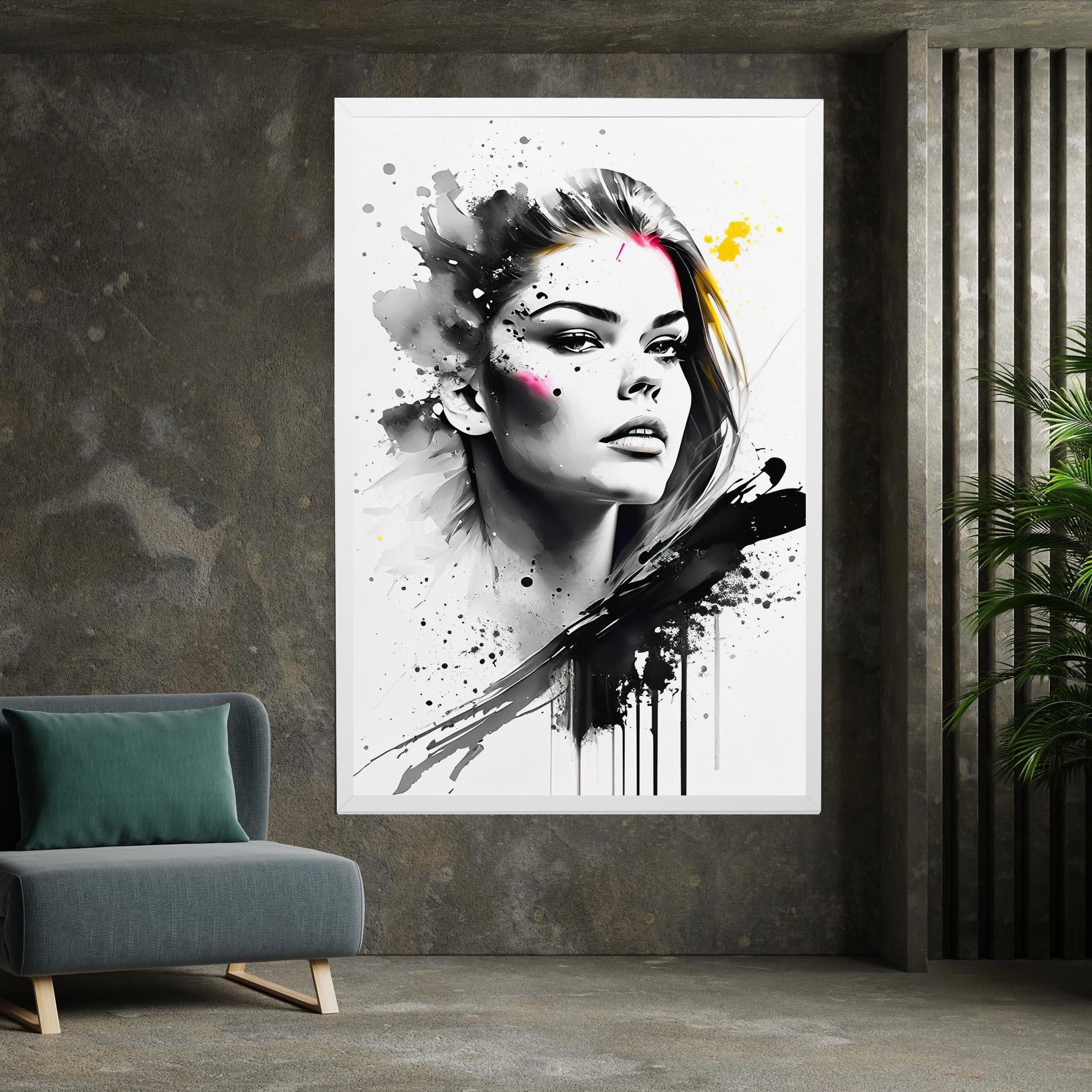 Leinwandbild Ink Splash Portrait mockup 7