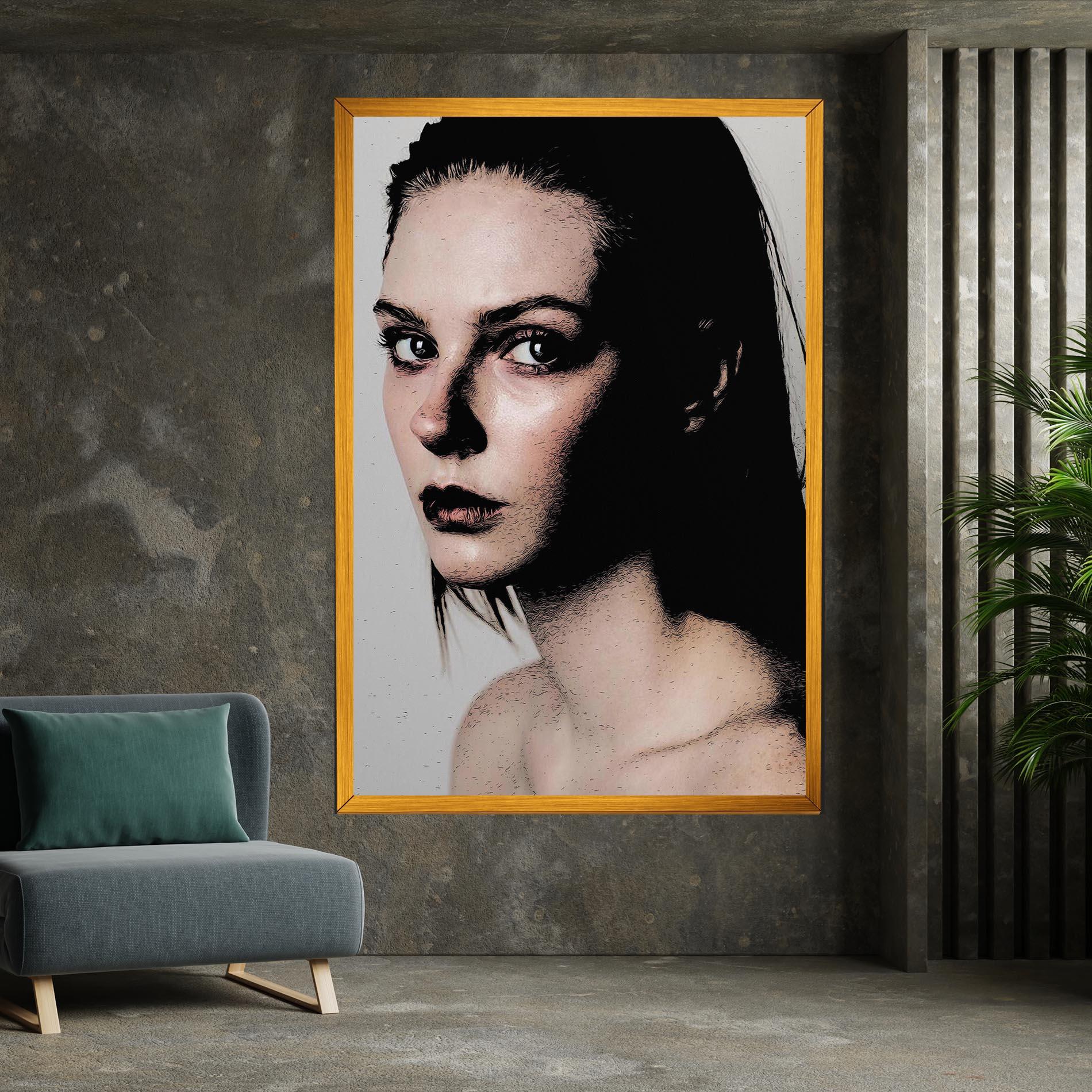 Leinwandbild Big Eyes Portrait mockup 7