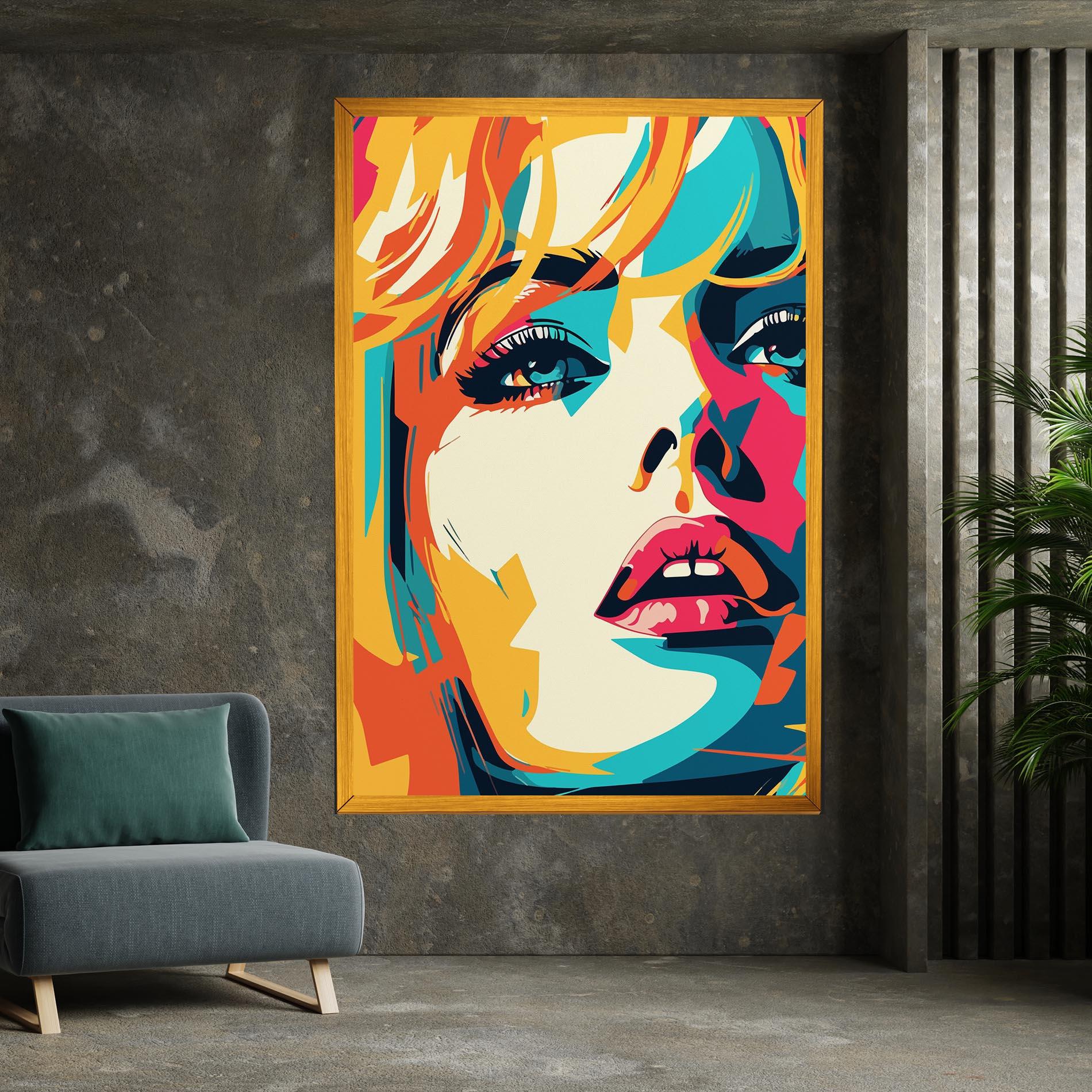 Leinwandbild Blonde Girl Portrait mockup 7