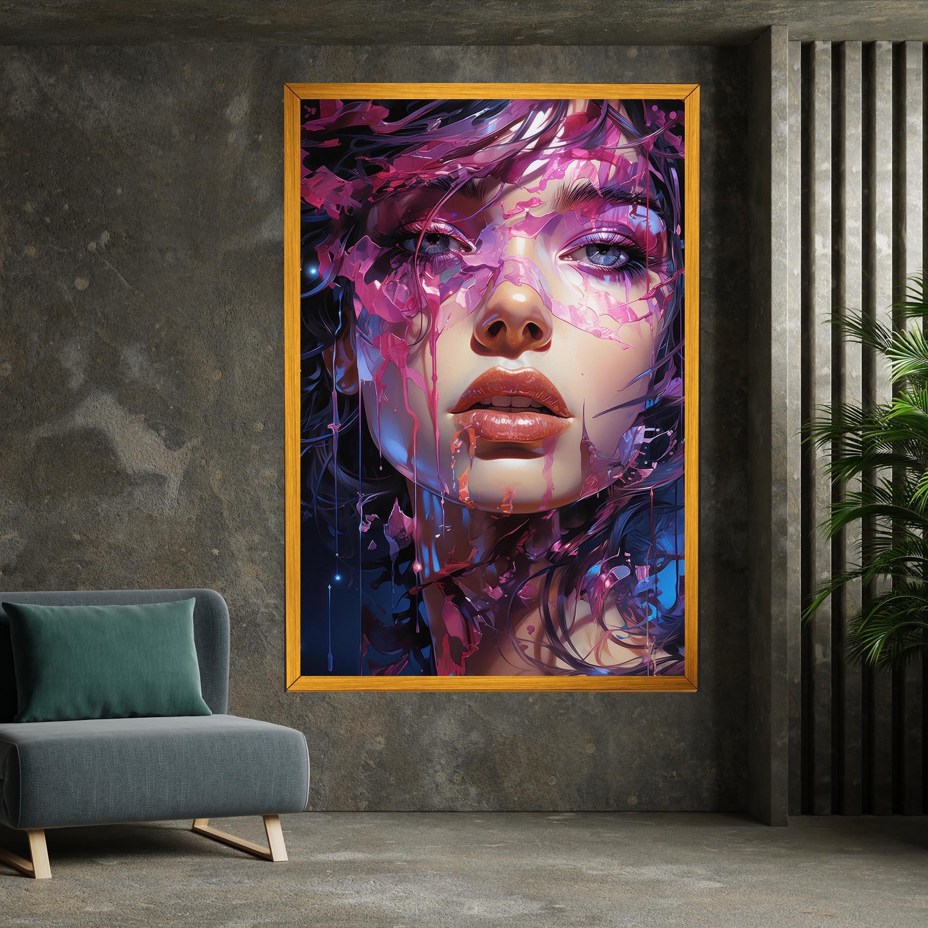 Leinwandbild Cute Purple Girl mockup 7