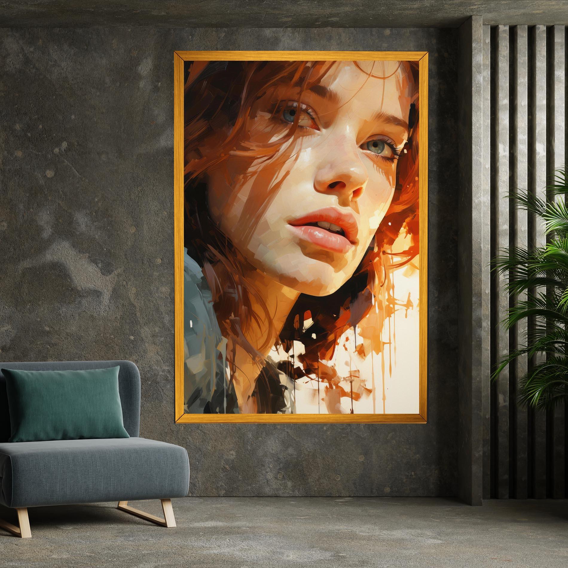 Leinwandbild Pretty Woman Portrait mockup 7
