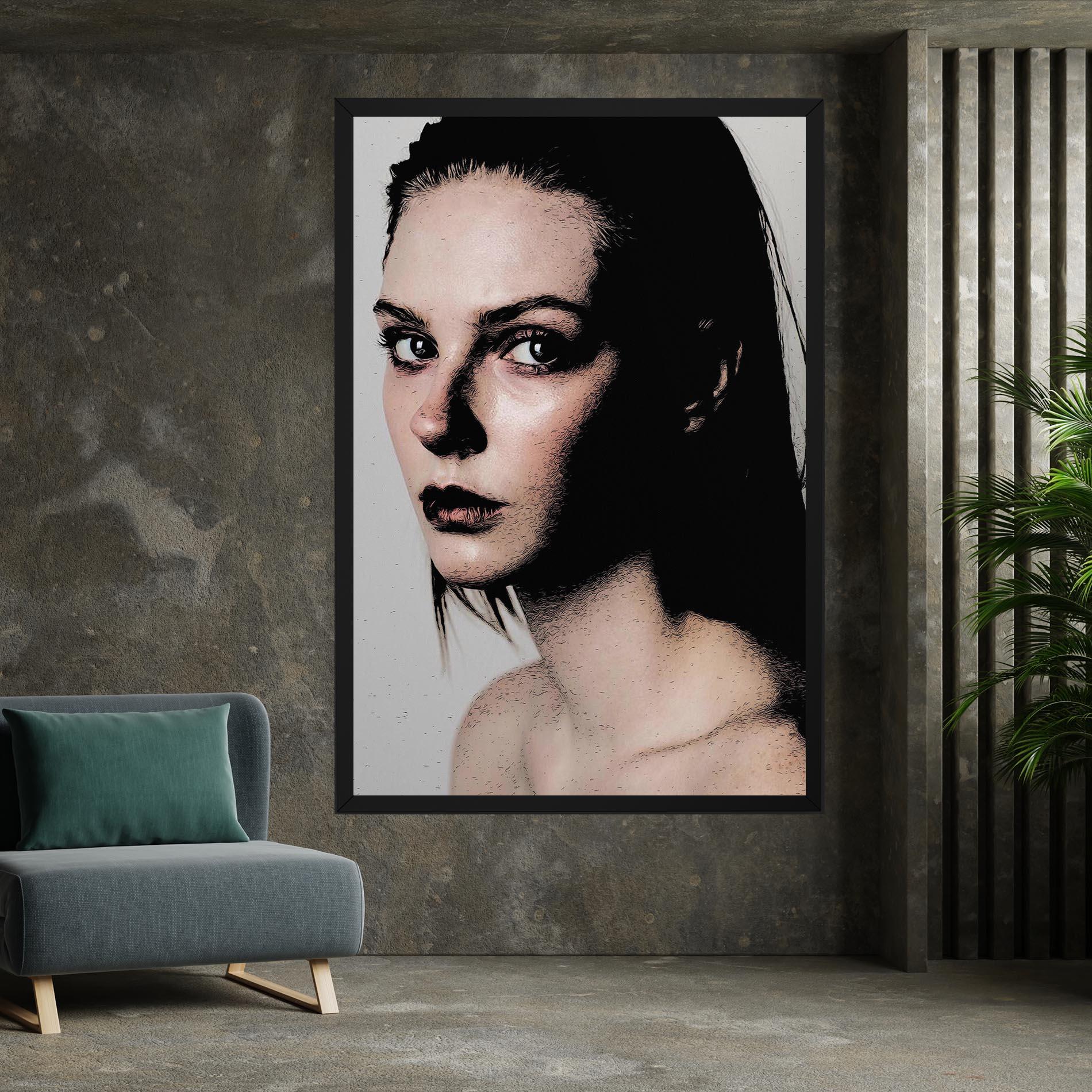 Leinwandbild Big Eyes Portrait mockup 7