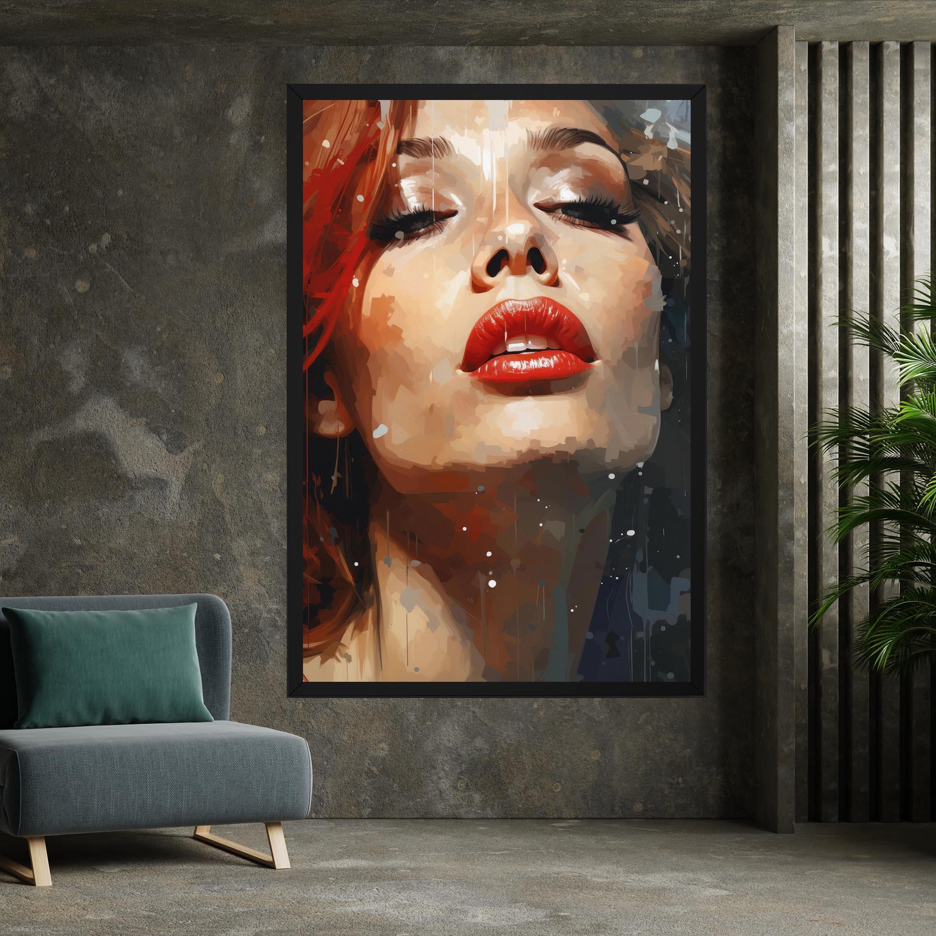 Leinwandbild Close Up Look Portrait mockup 7