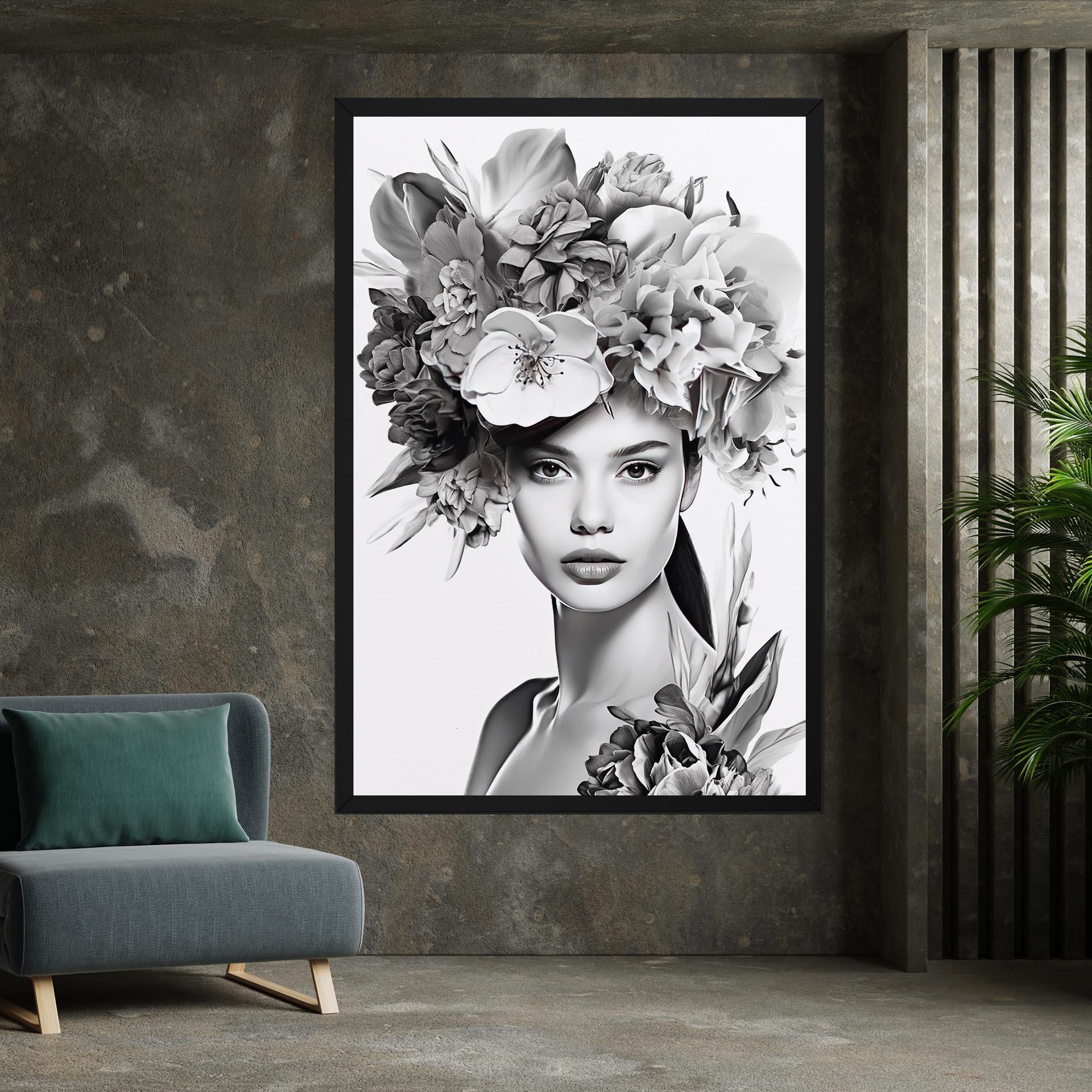 Leinwandbild Flower Crown Woman mockup 7