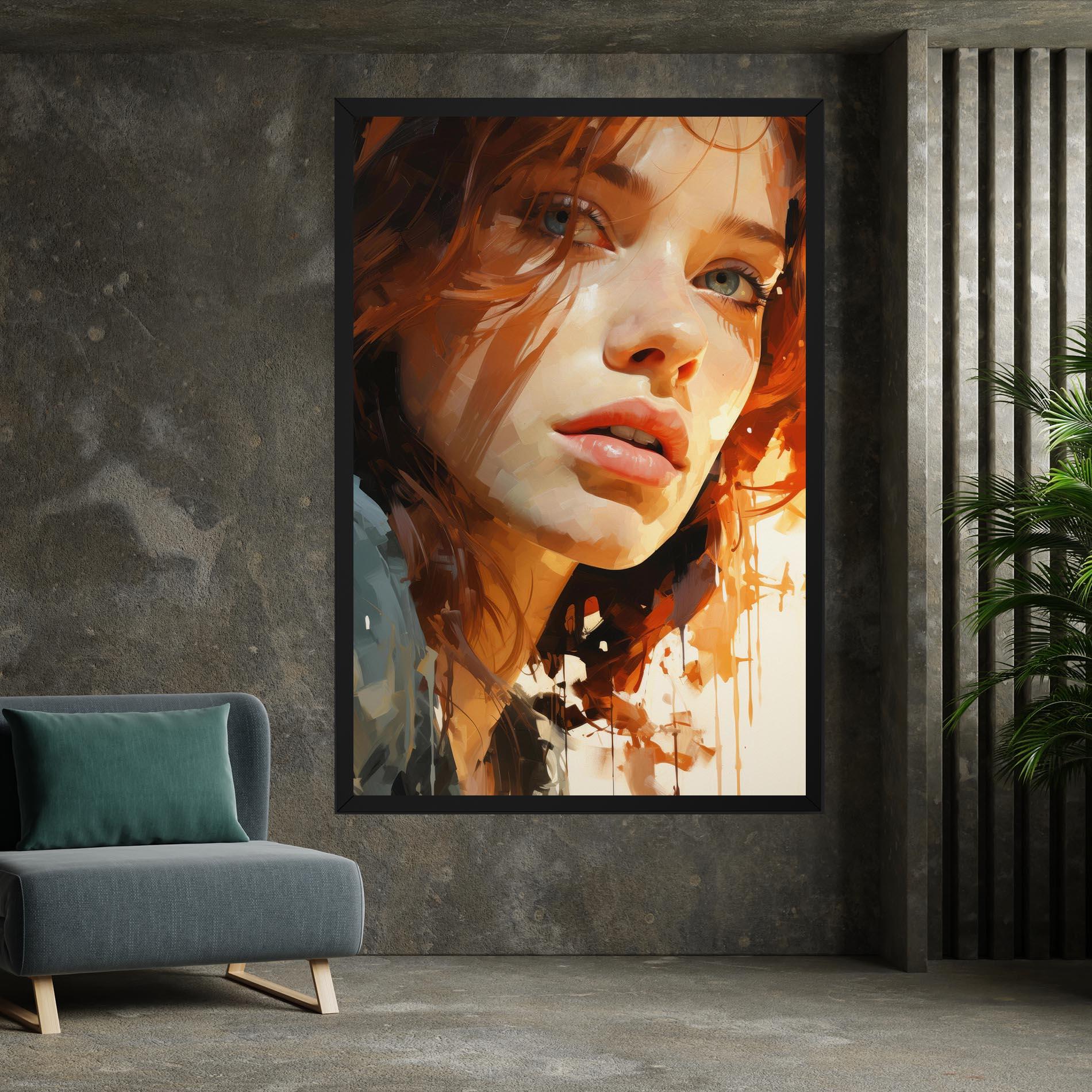 Leinwandbild Pretty Woman Portrait mockup 7