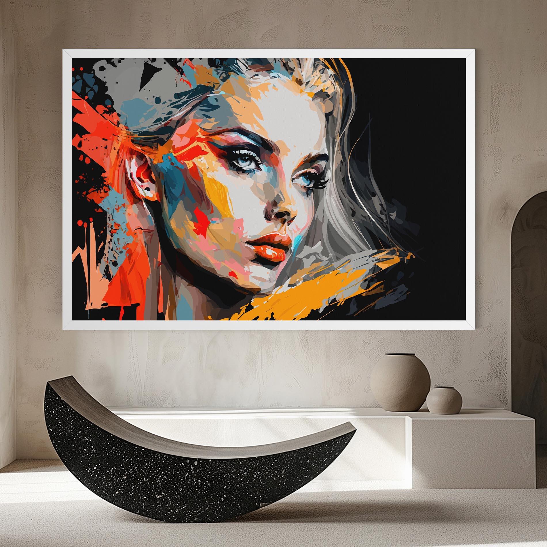 Leinwandbild Blue Eye Face mockup 8