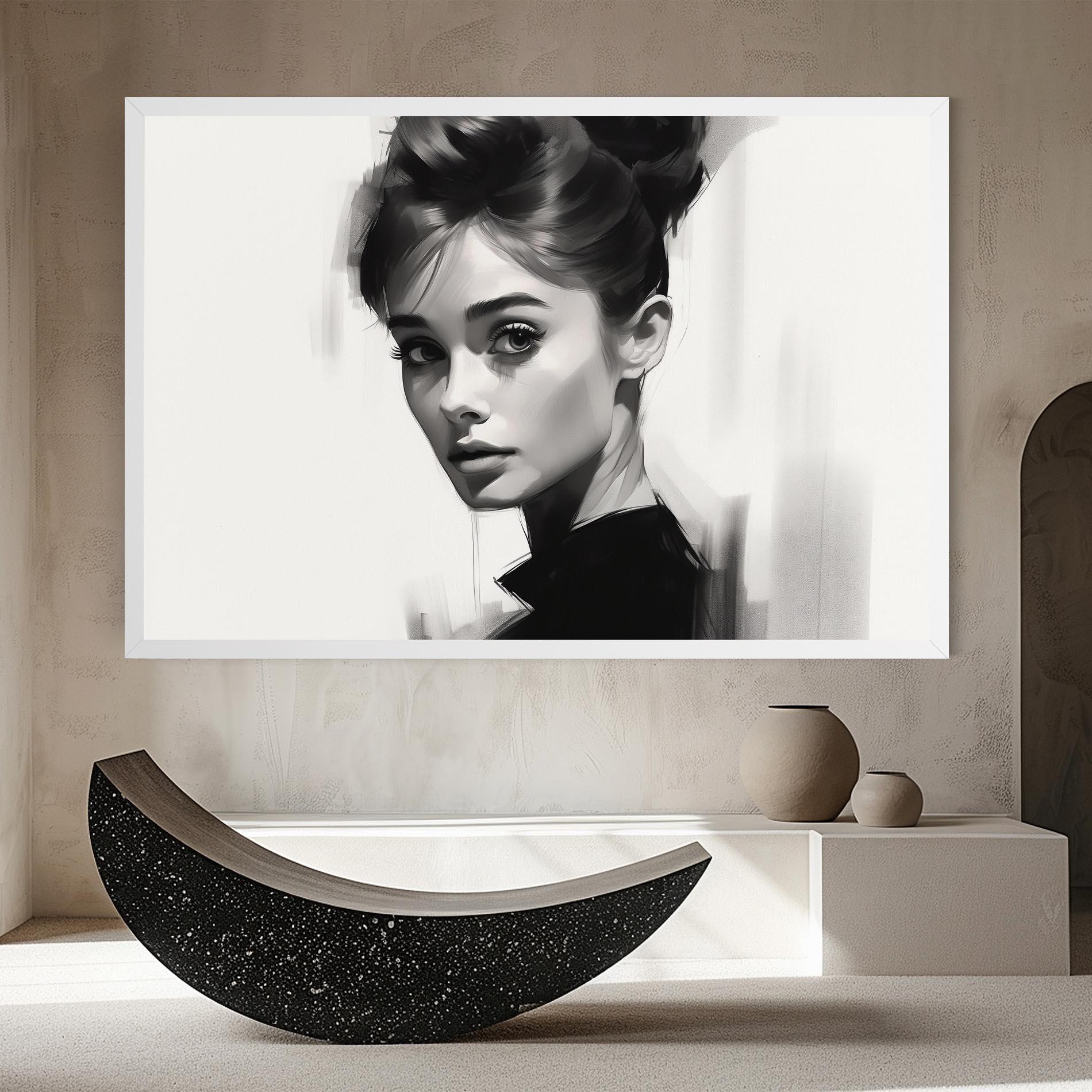 Leinwandbild Hepburn Portrait mockup 8