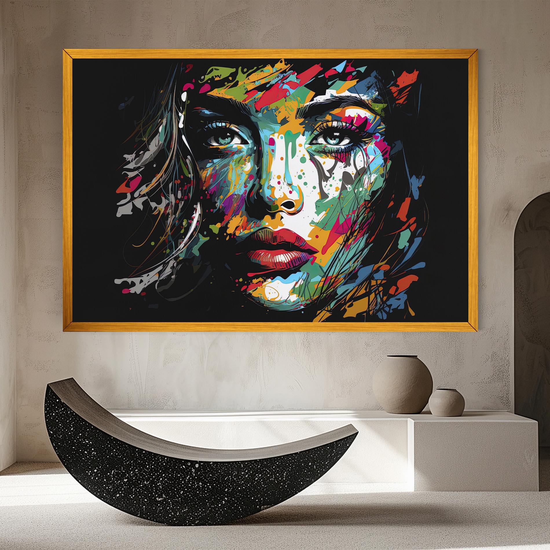 Leinwandbild Abstract Stylish Portrait mockup 8