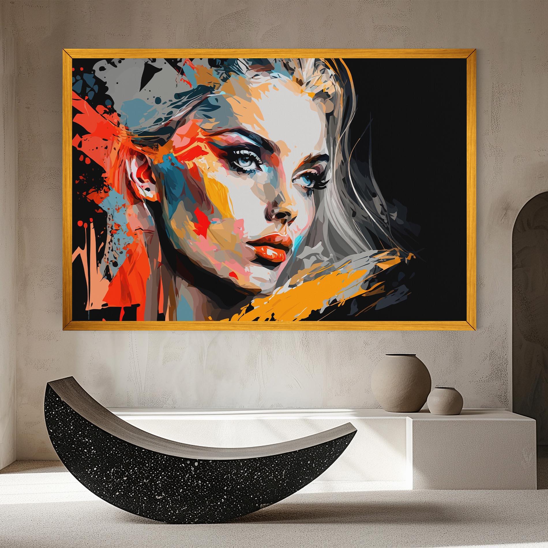 Leinwandbild Blue Eye Face mockup 8