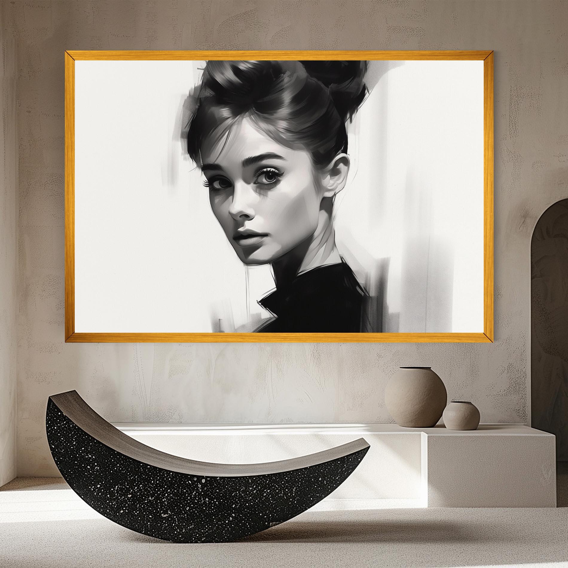 Leinwandbild Hepburn Portrait mockup 8