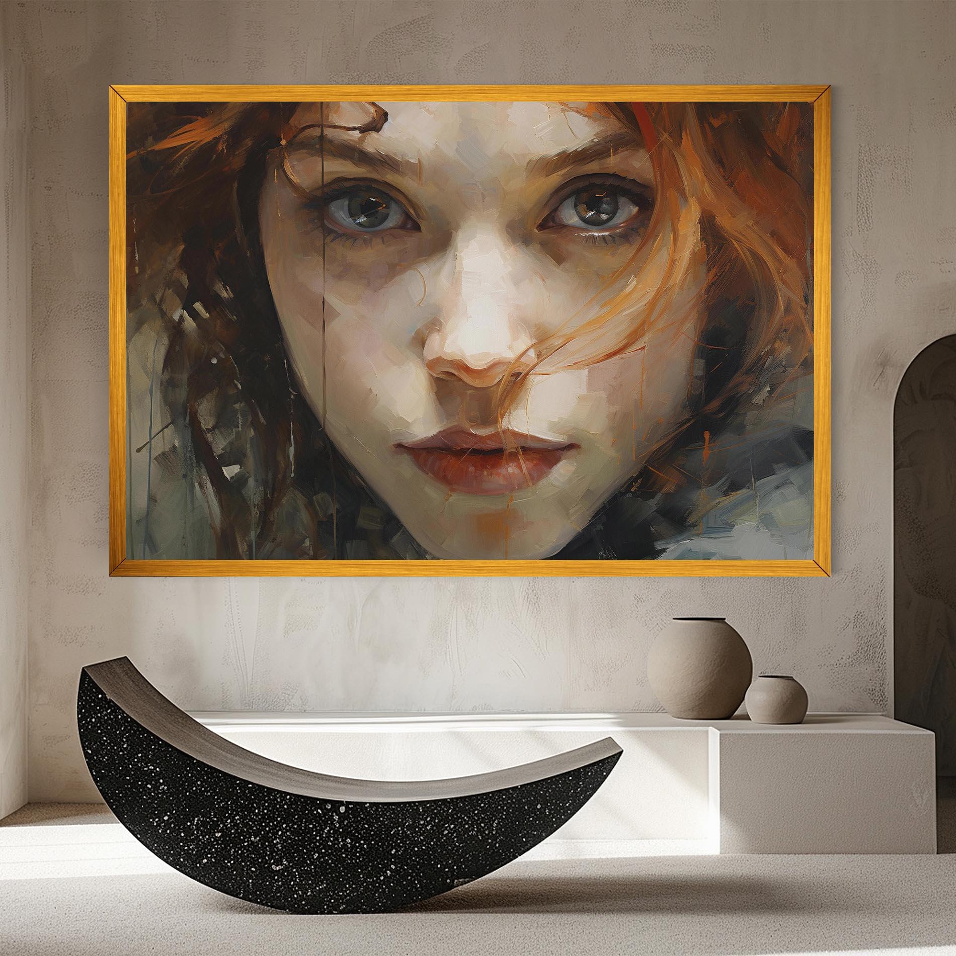 Leinwandbild Portrait Oil Painting mockup 8