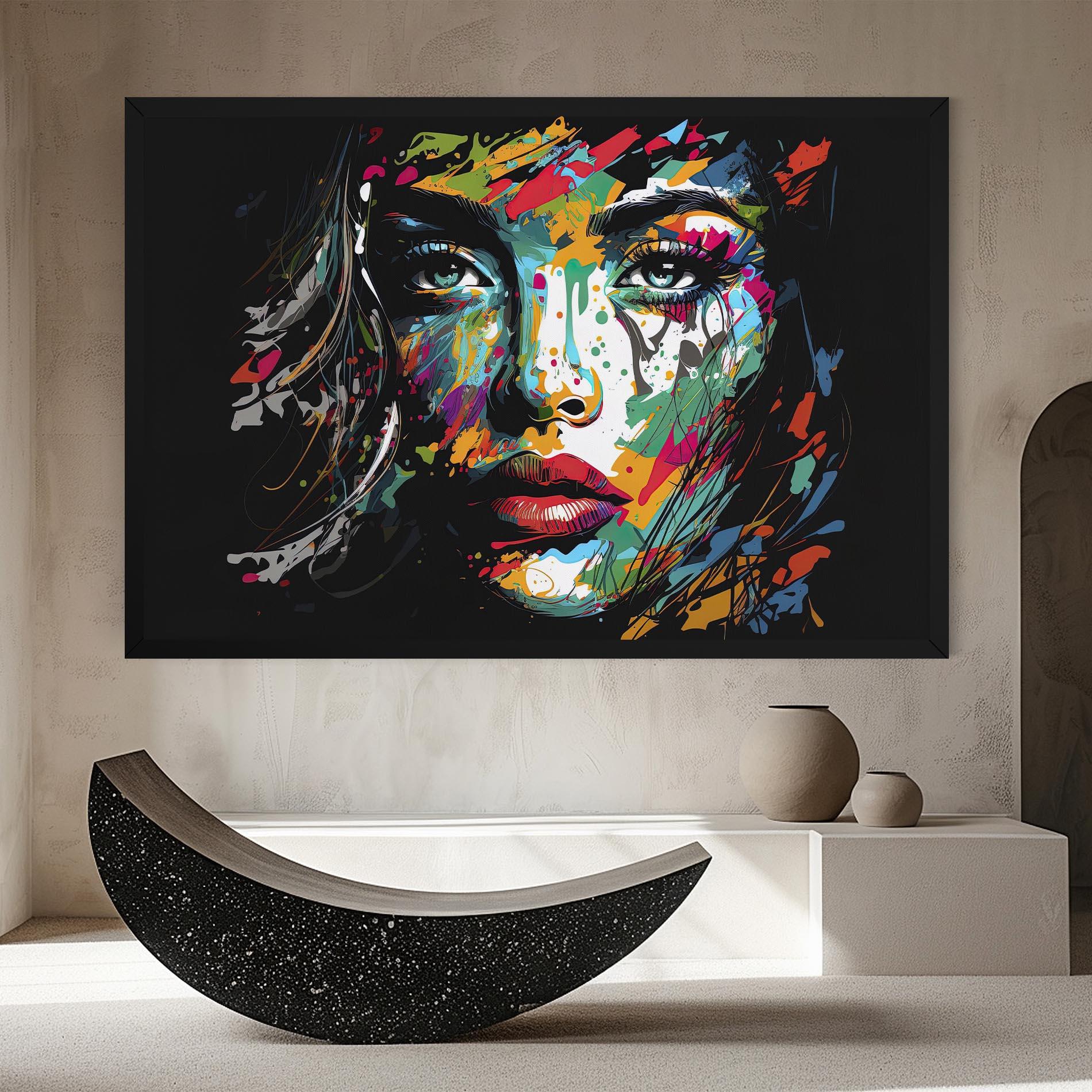 Leinwandbild Abstract Stylish Portrait mockup 8