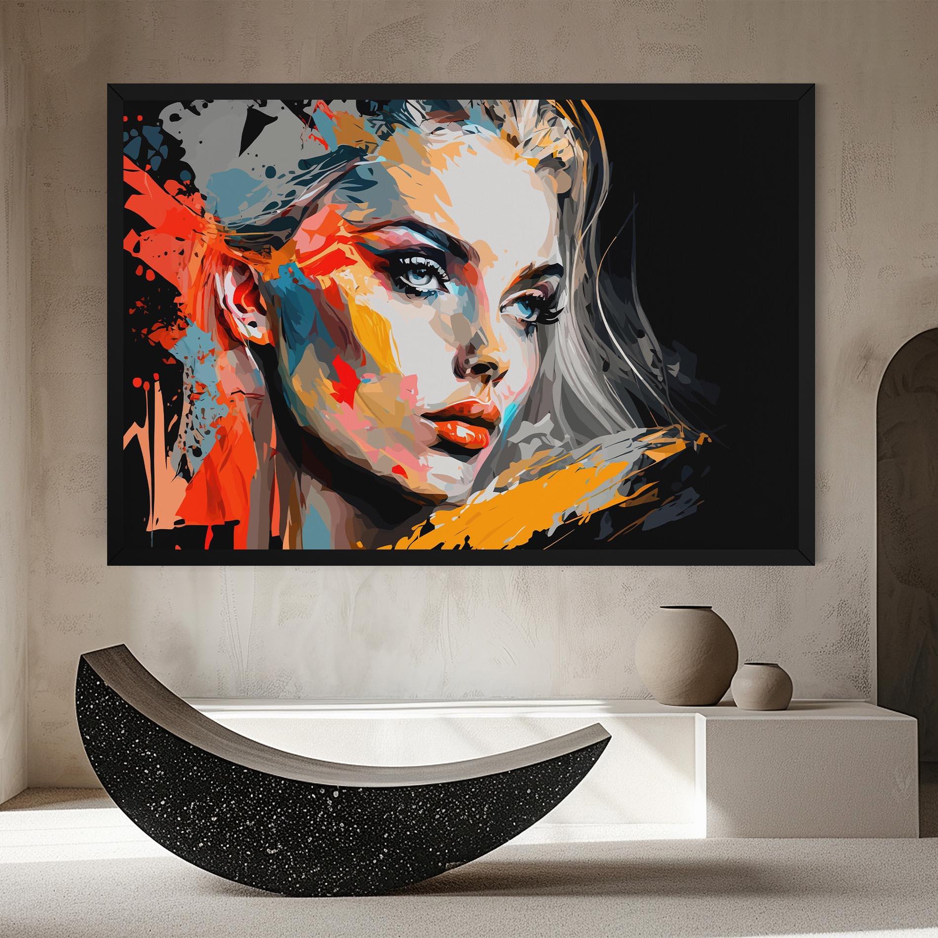 Leinwandbild Blue Eye Face mockup 8