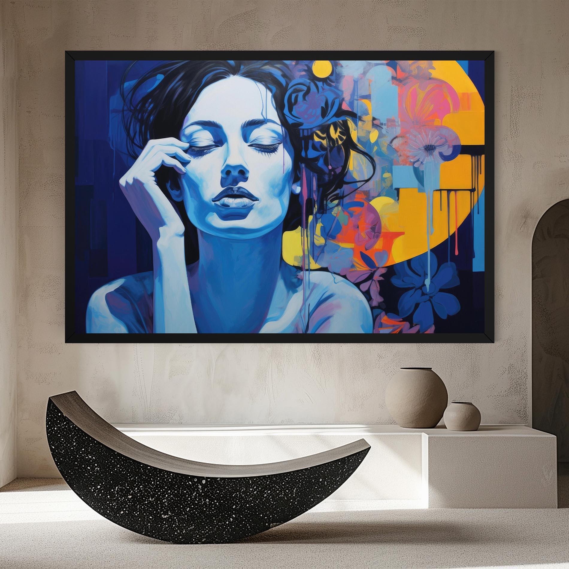 Leinwandbild Photographic Blue Image mockup 8