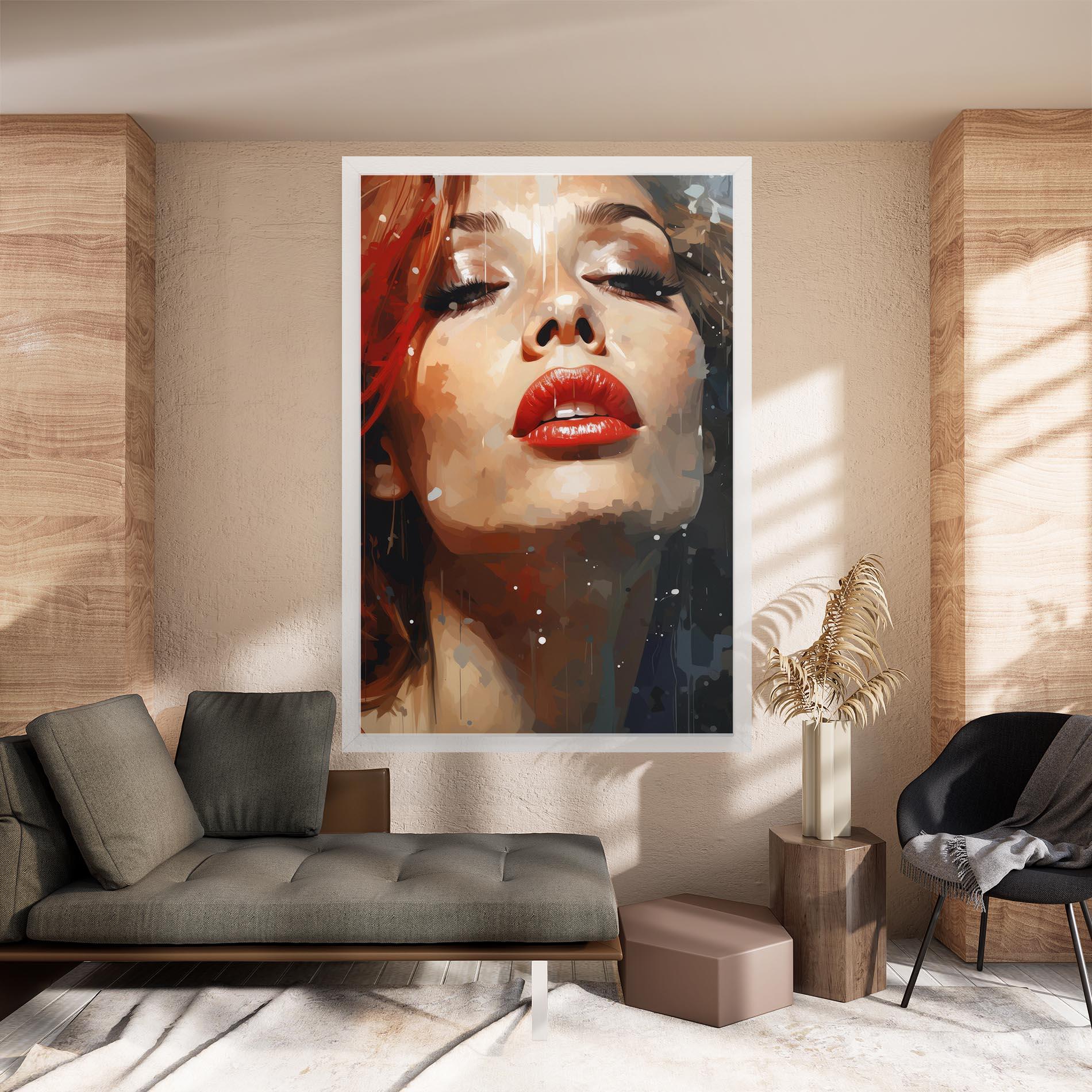 Leinwandbild Close Up Look Portrait mockup 8