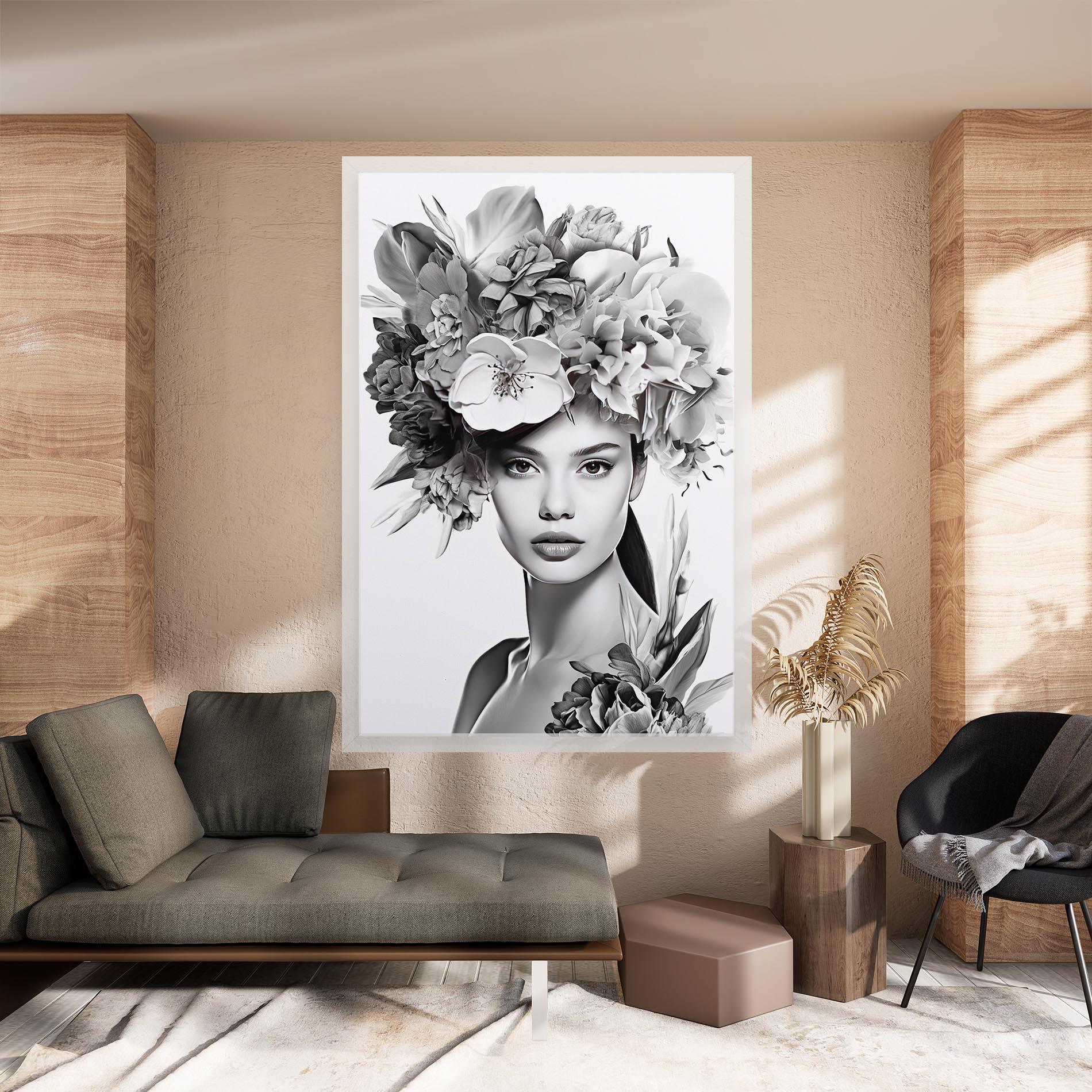 Leinwandbild Flower Crown Woman mockup 8