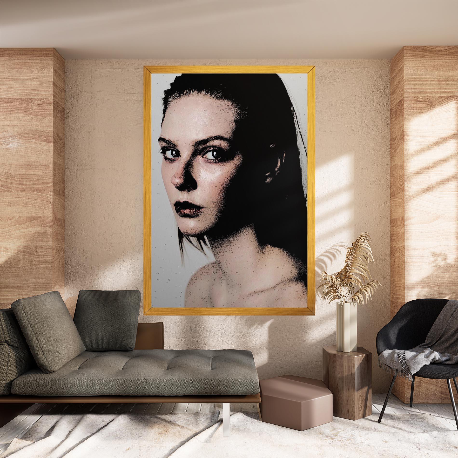 Leinwandbild Big Eyes Portrait mockup 8